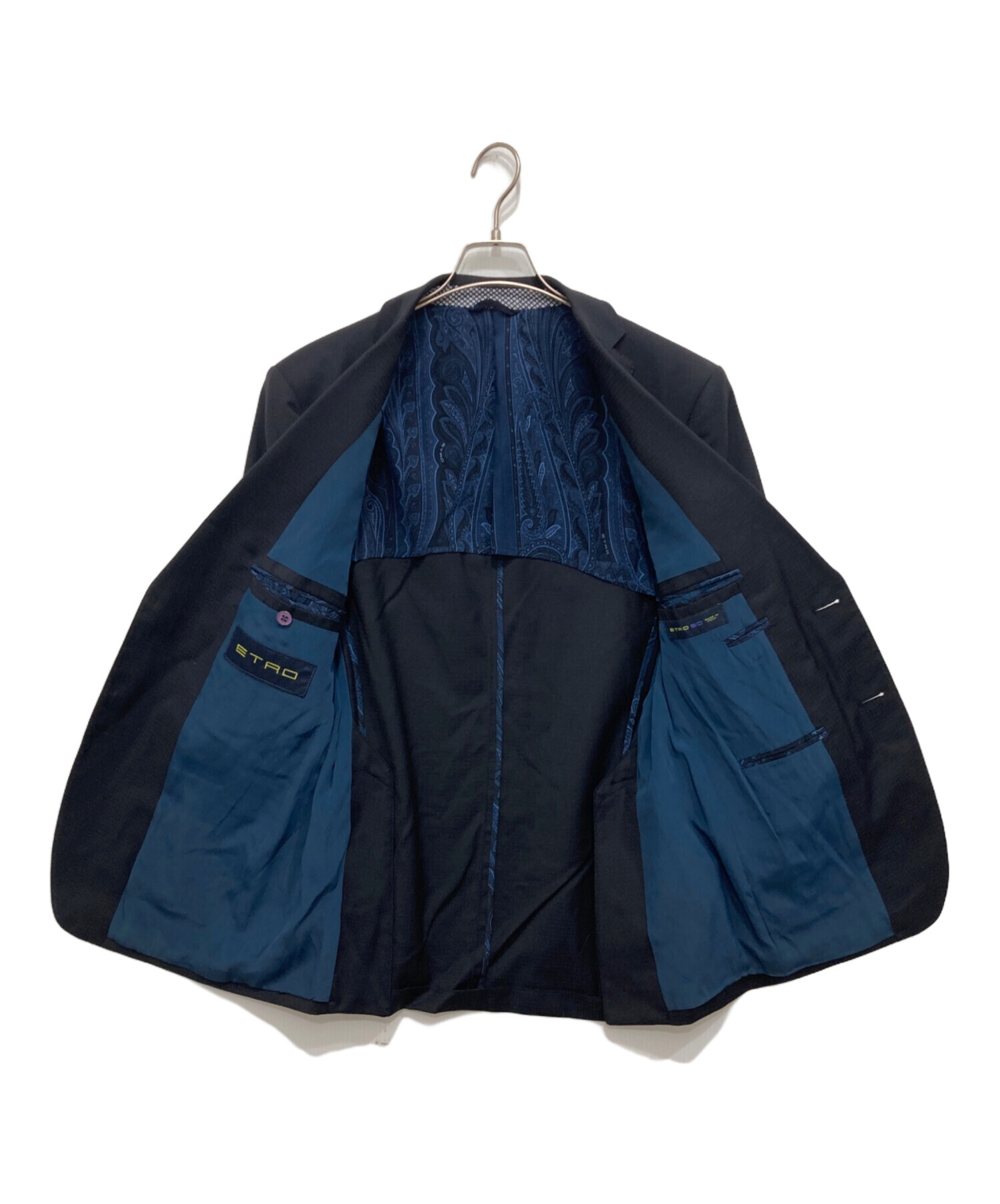 中古・古着通販】ETRO (エトロ) セットアップスーツ ブラック サイズ