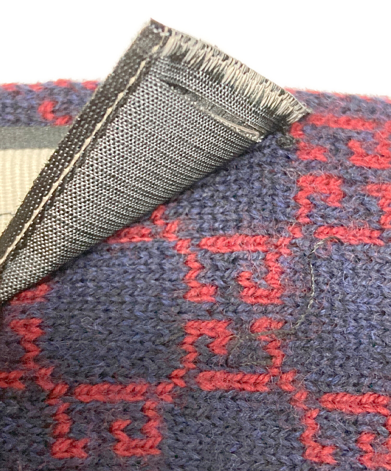 中古・古着通販】GUCCI (グッチ) GG総柄ウールマフラー レッド