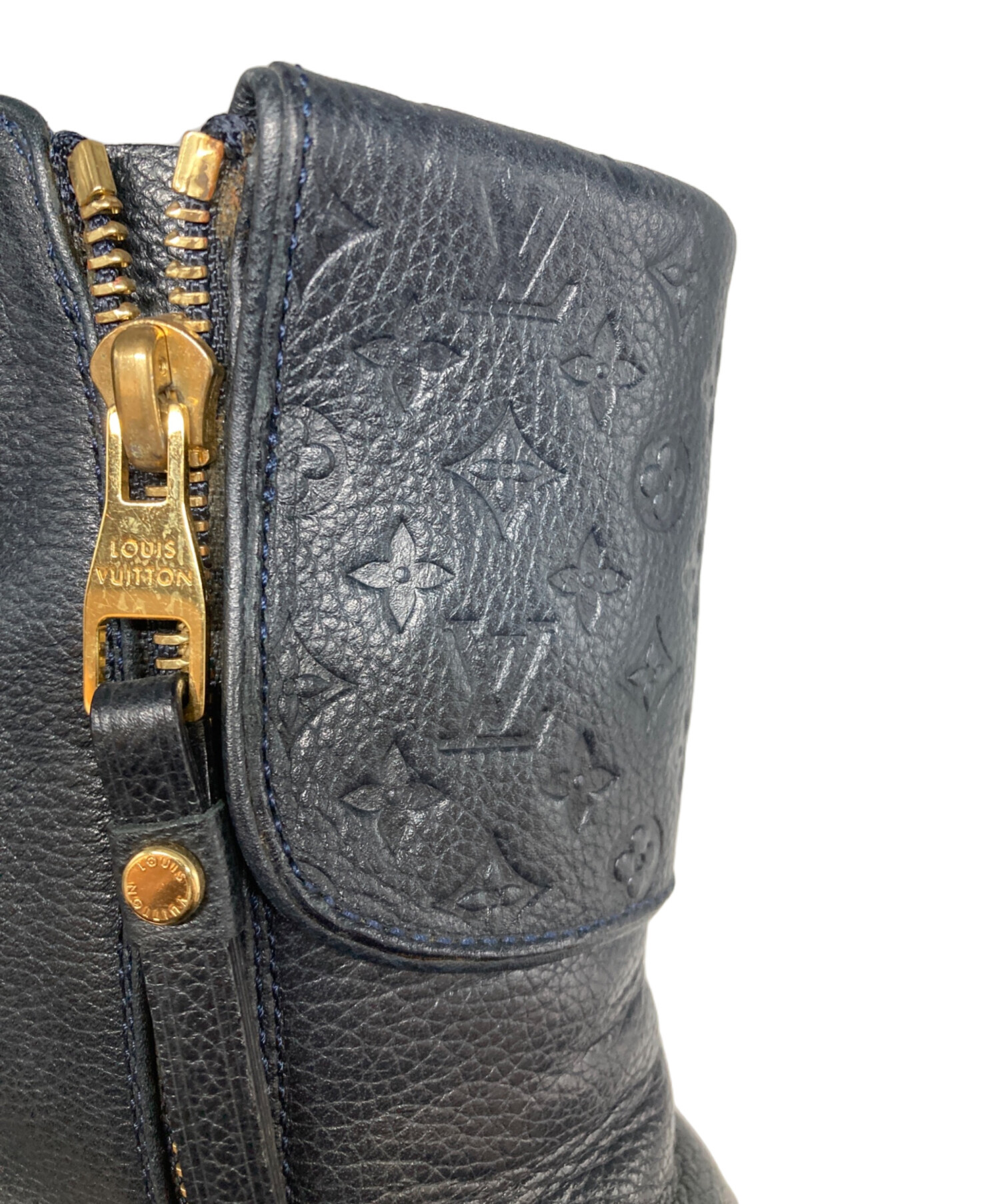 中古・古着通販】LOUIS VUITTON (ルイ ヴィトン) レザーアンクルブーツ