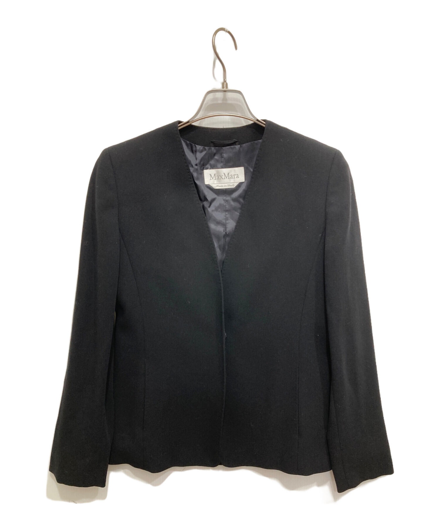 中古・古着通販】MaxMara (マックスマーラ) ノーカラージャケット