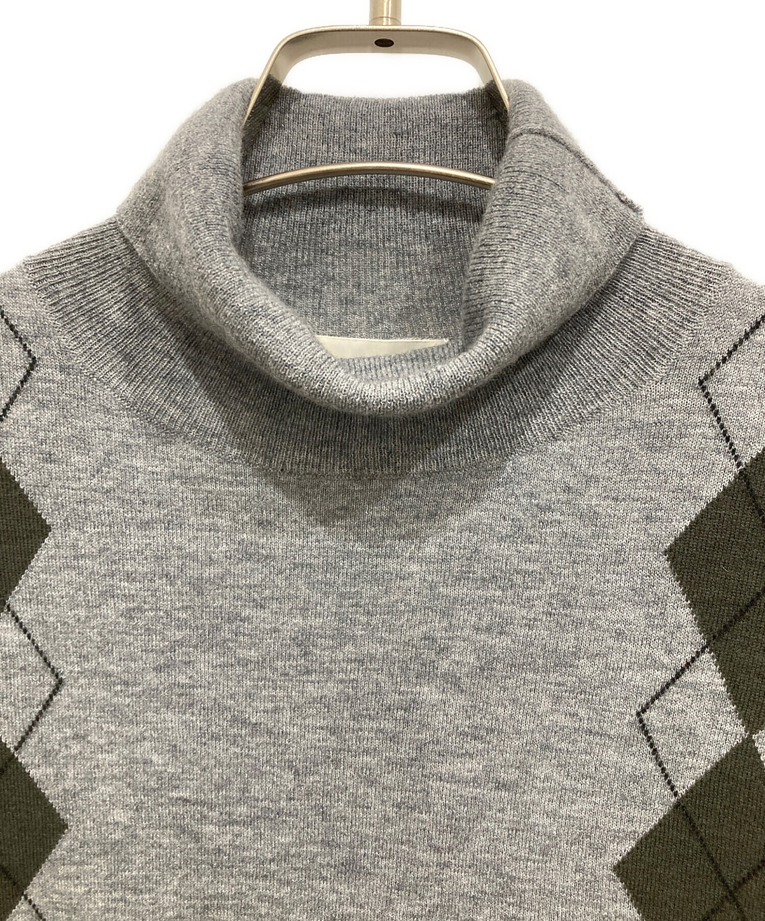 中古・古着通販】IENA (イエナ) ライトウールアーガイルニット グレー