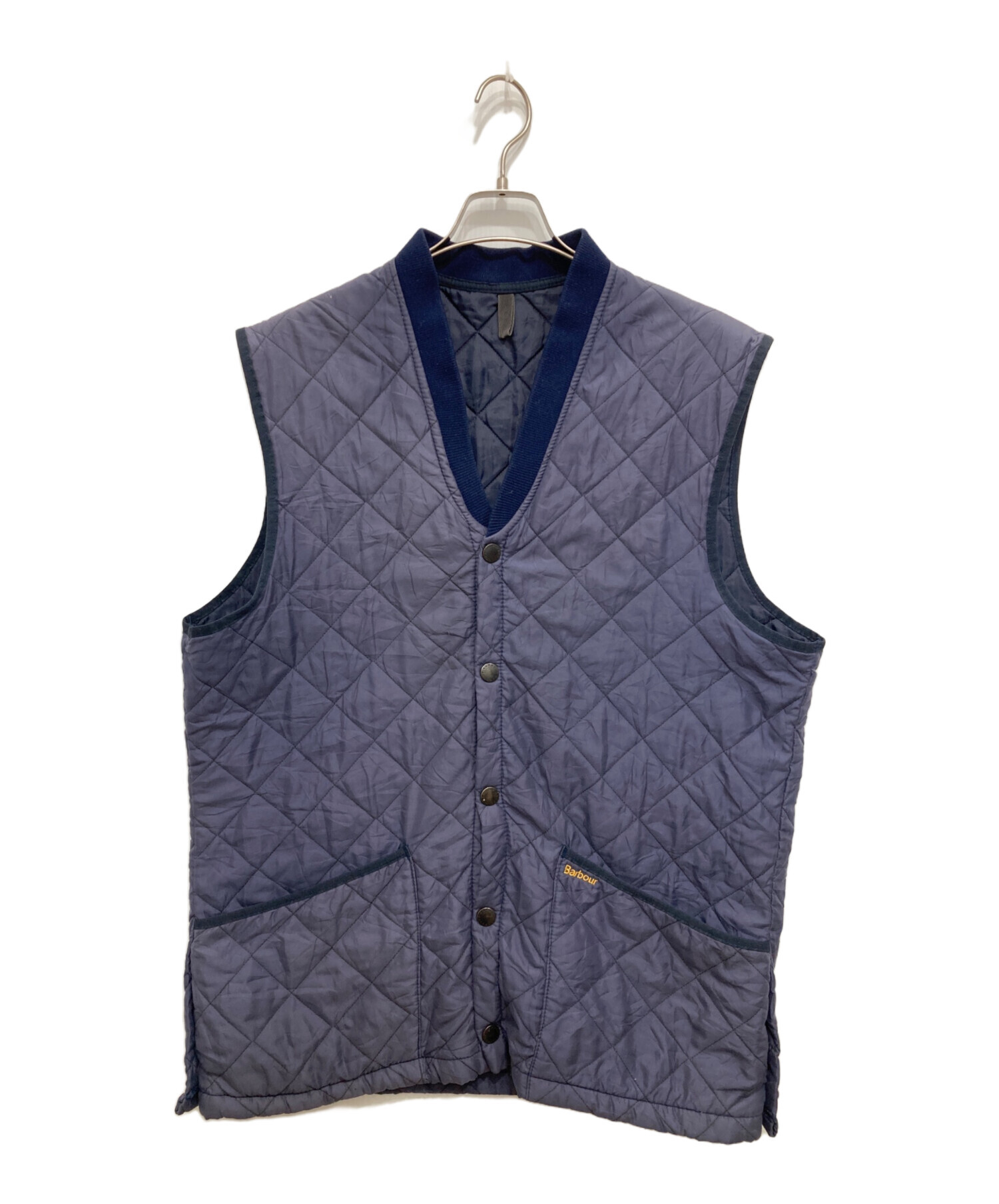 美品　Barbour キルティング ダウンベスト　ネイビー系　Lサイズ 中古・古着通販】Barbour (バブアー) キルティングベスト ブルー