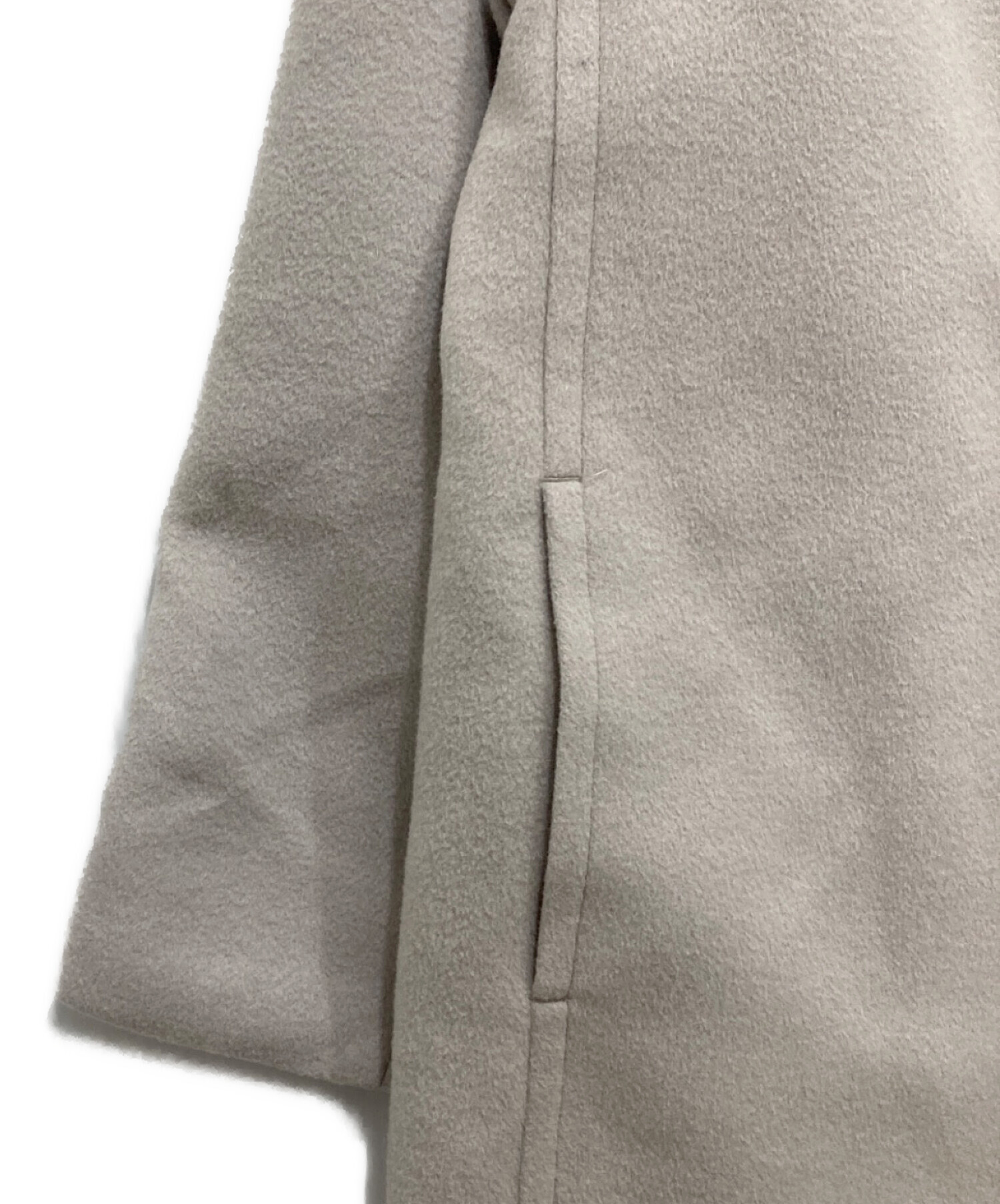 中古・古着通販】INED (イネド) アンゴラウールロングコート グレー