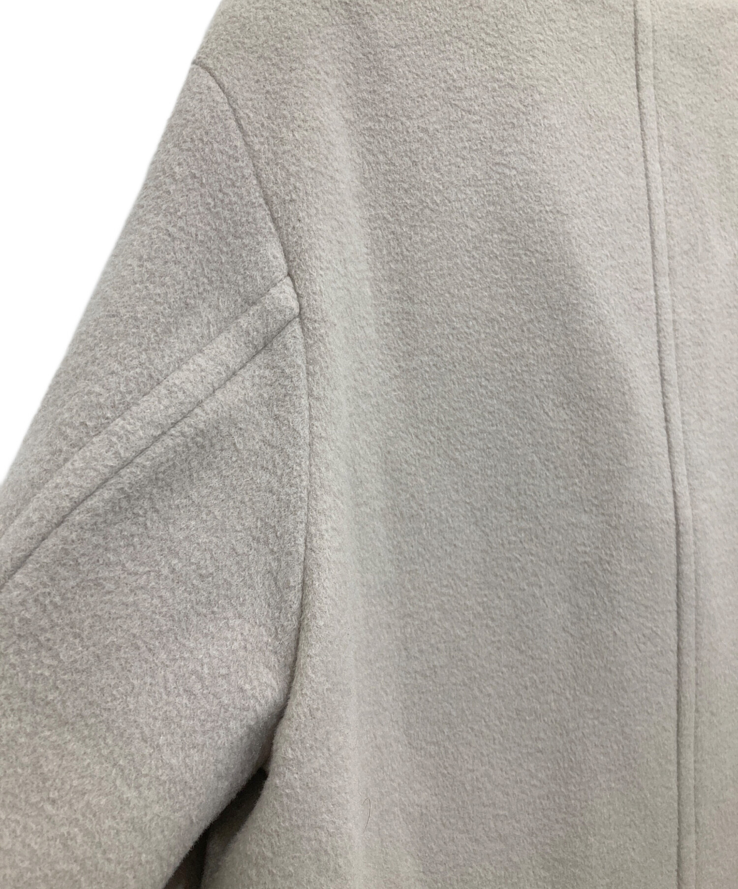 中古・古着通販】INED (イネド) アンゴラウールロングコート グレー