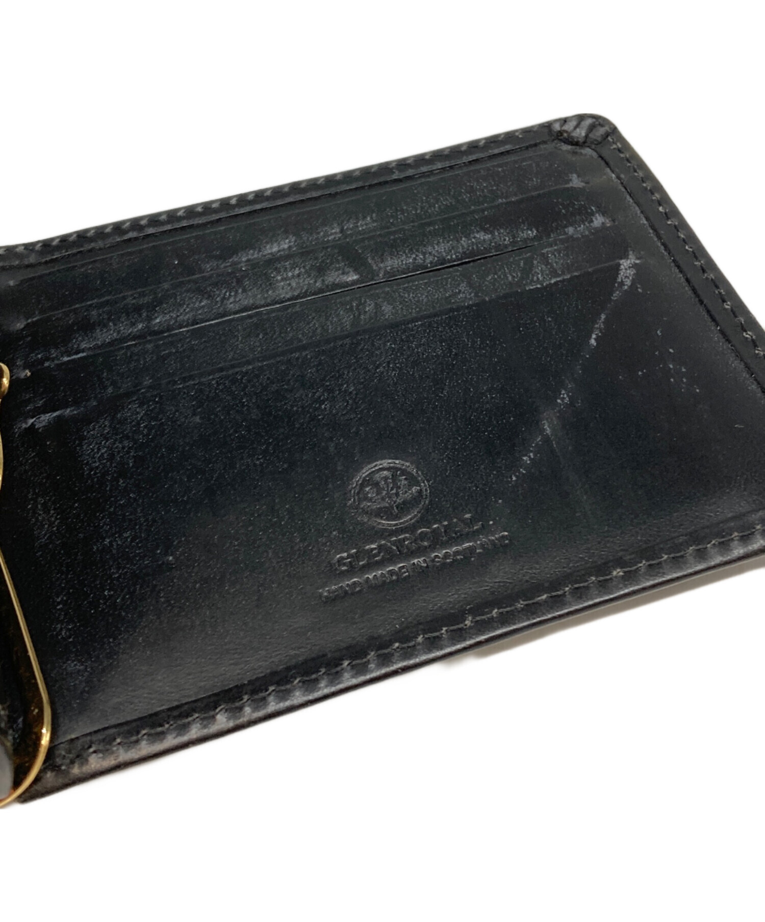 GLEN グレンロイヤル マネークリップ 二つ折り財布 黒 中古・古着通販】GLENROYAL (グレンロイヤル) マネークリップ付き2