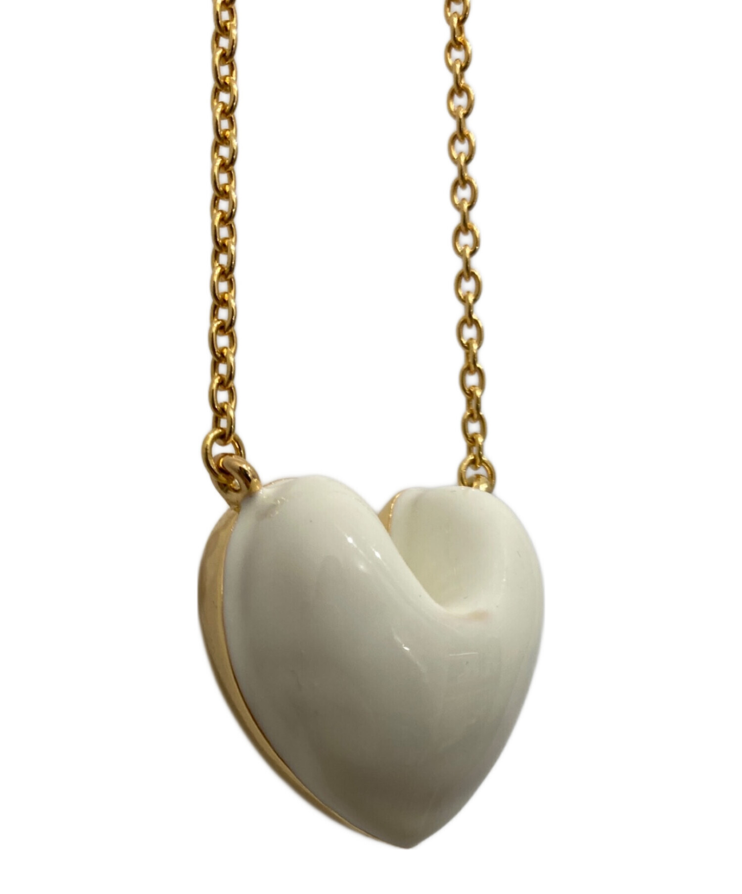 中古・古着通販】chieko + (チエコプラス) heart necklace ゴールド