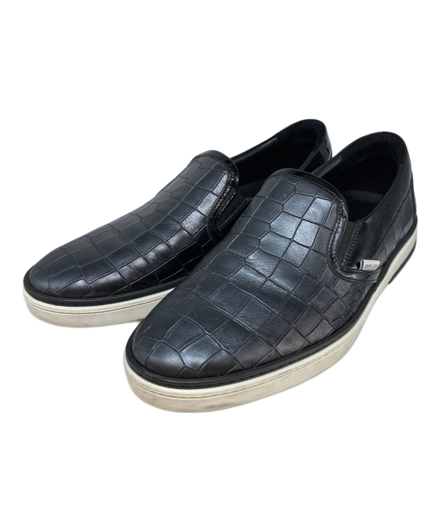 中古・古着通販】JIMMY CHOO (ジミーチュウ) クロコ型押しスリッポン 