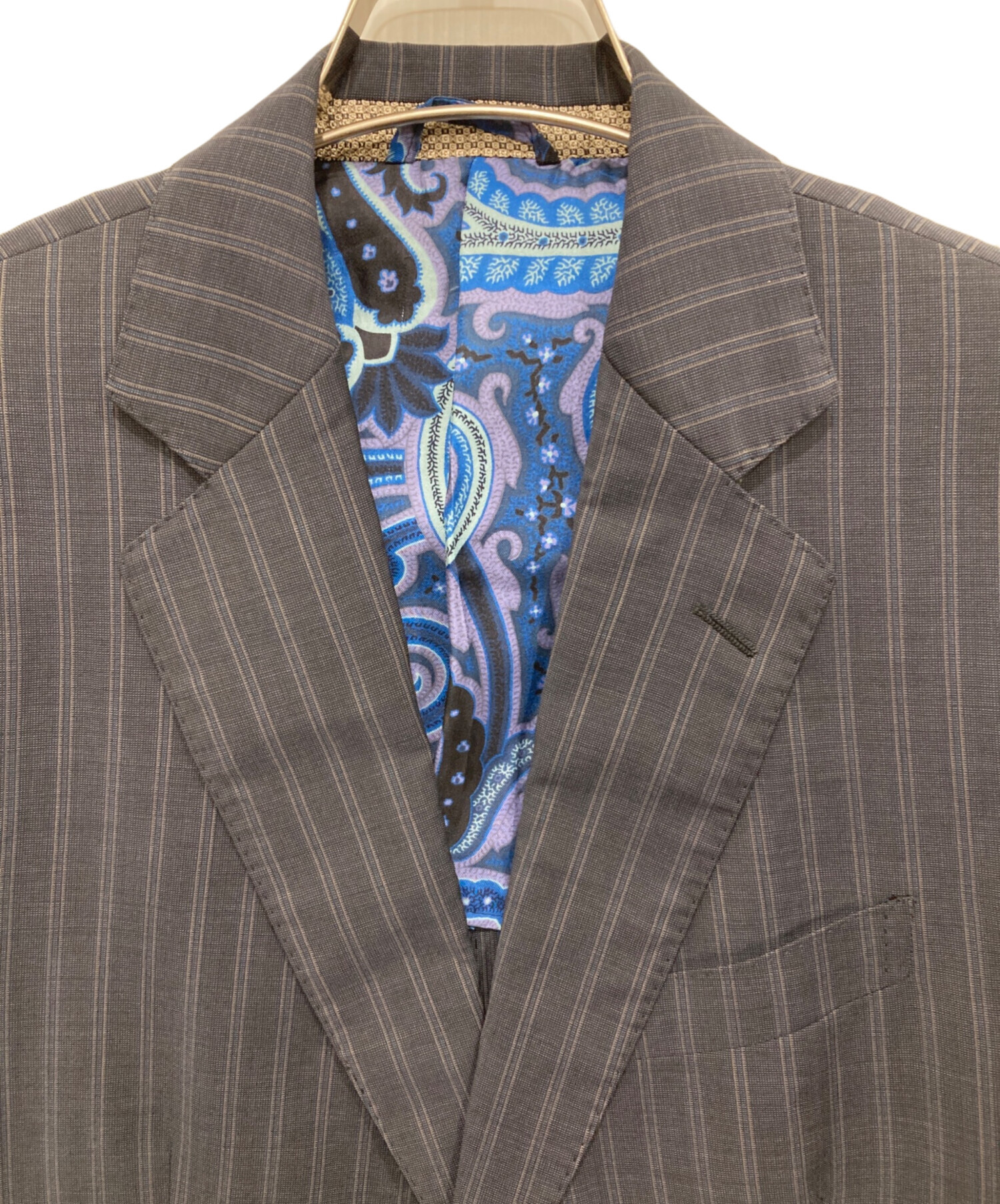 中古・古着通販】ETRO (エトロ) セットアップスーツ ネイビー サイズ