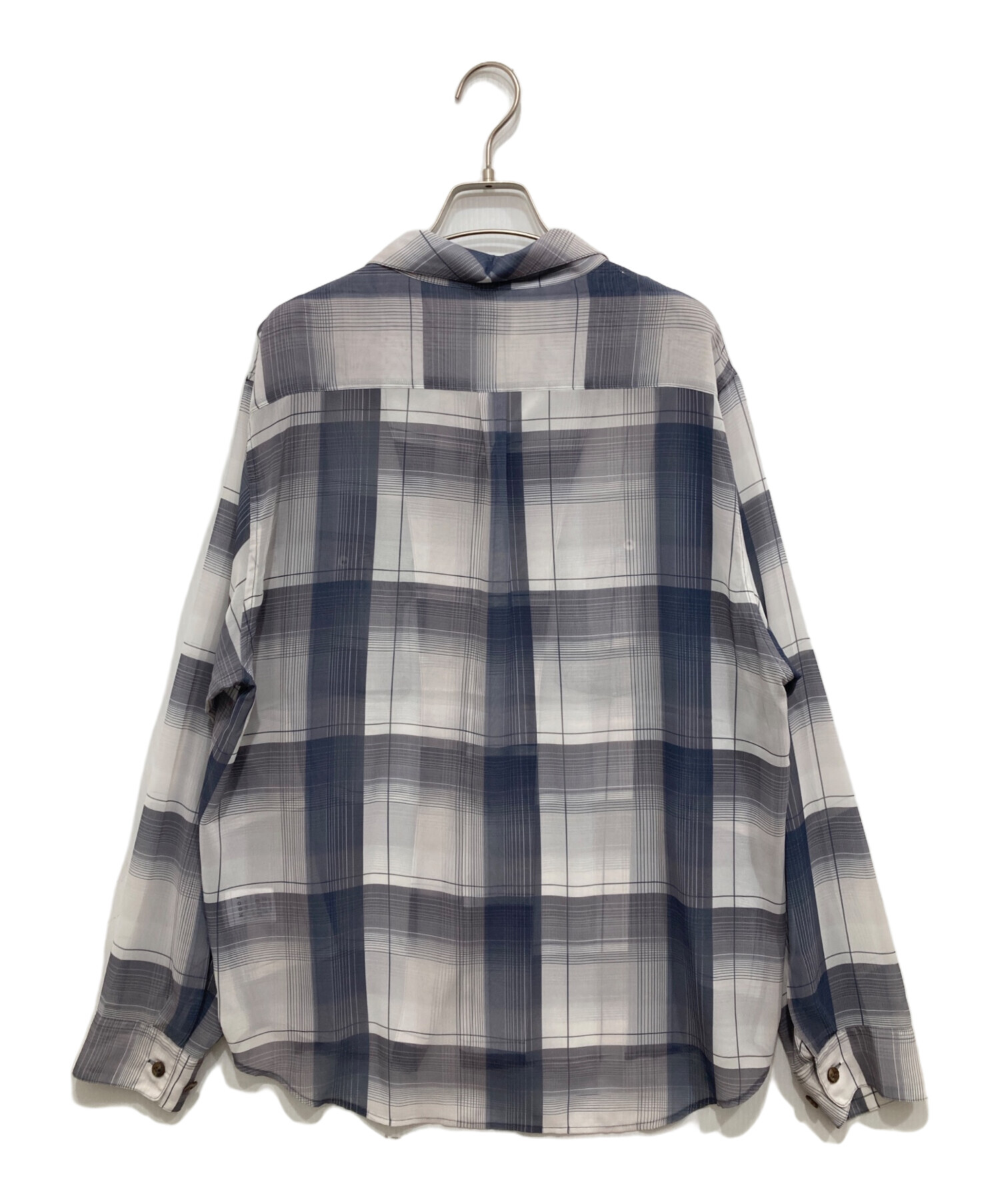 中古・古着通販】KOOI (コーイ) チェックシャツ ブルー×グレー サイズ
