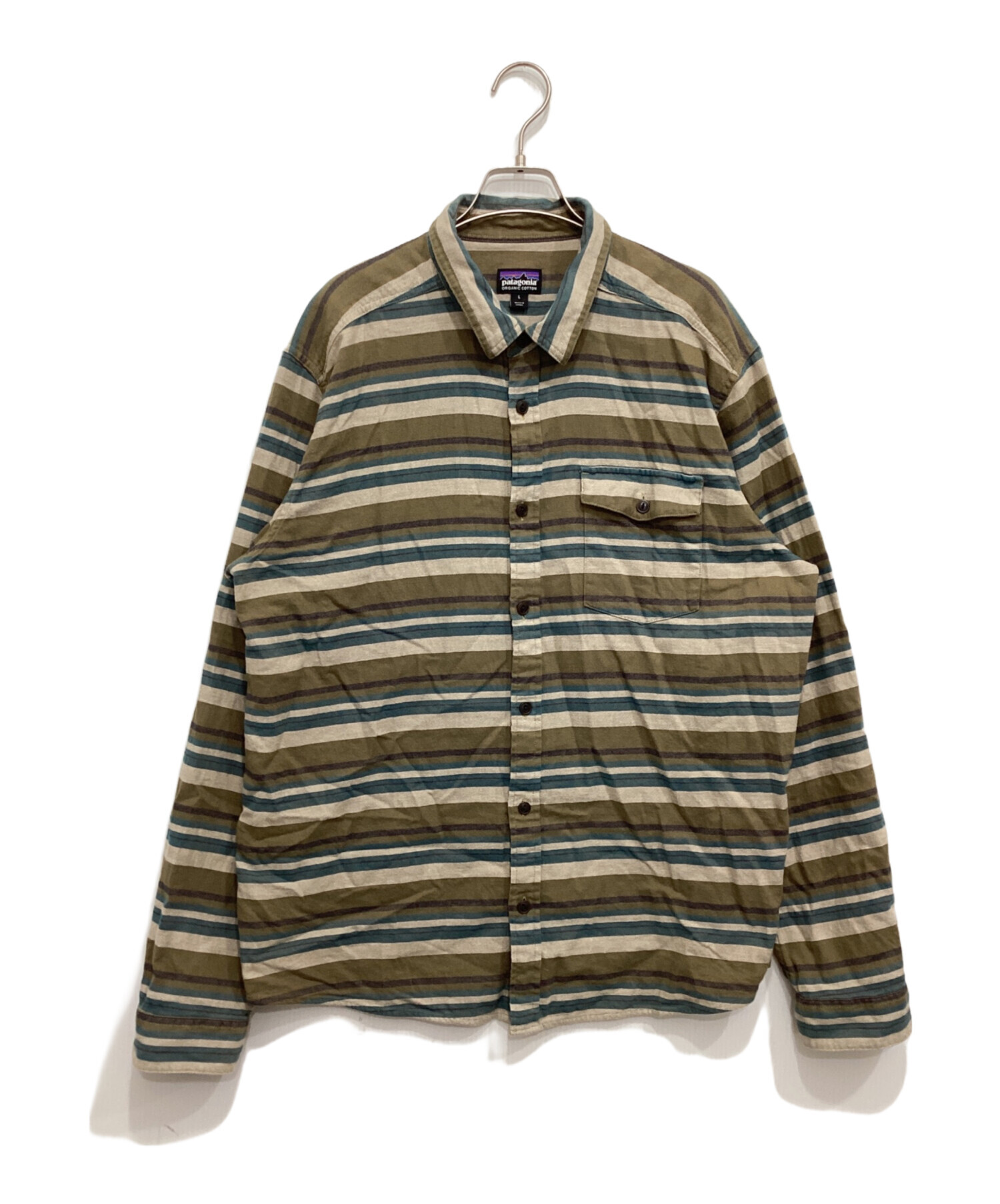 中古・古着通販】Patagonia (パタゴニア) マルチボーダーシャツ カーキ