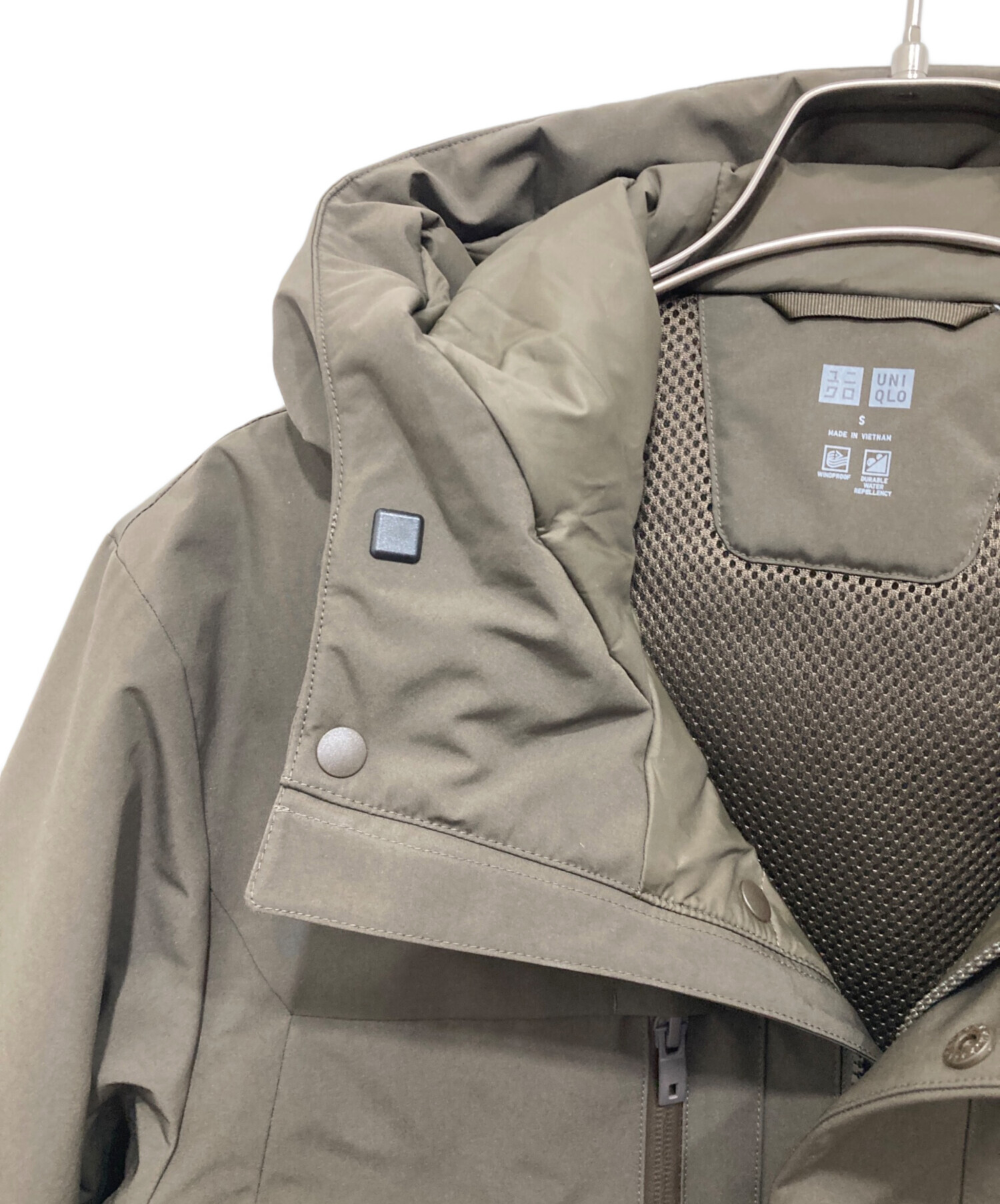 UNIQLO ユニクロ ハイブリッドダウンパーカー オリーブ サイズS 【公式 