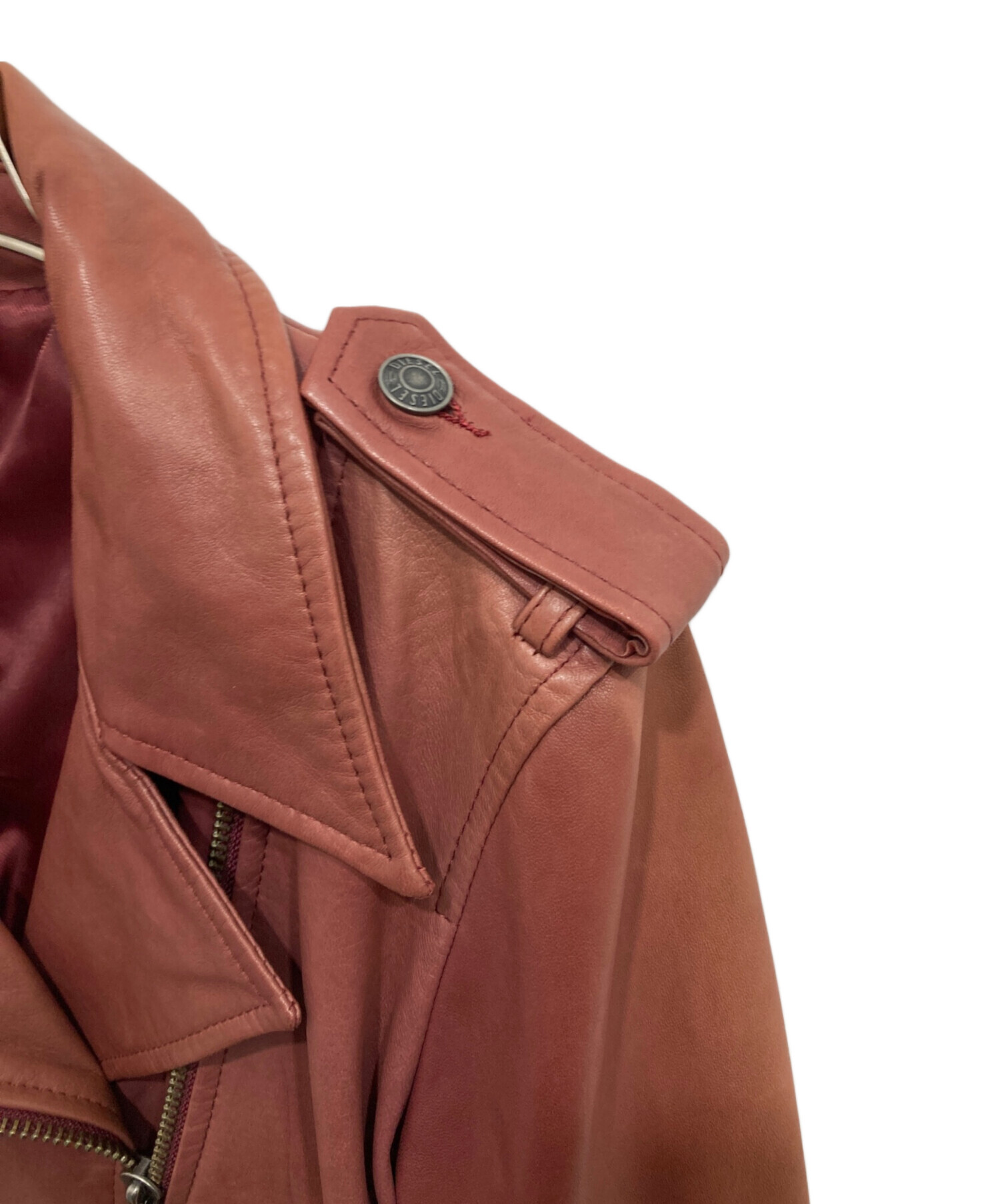 中古・古着通販】DIESEL (ディーゼル) ラムレザーライダースジャケット