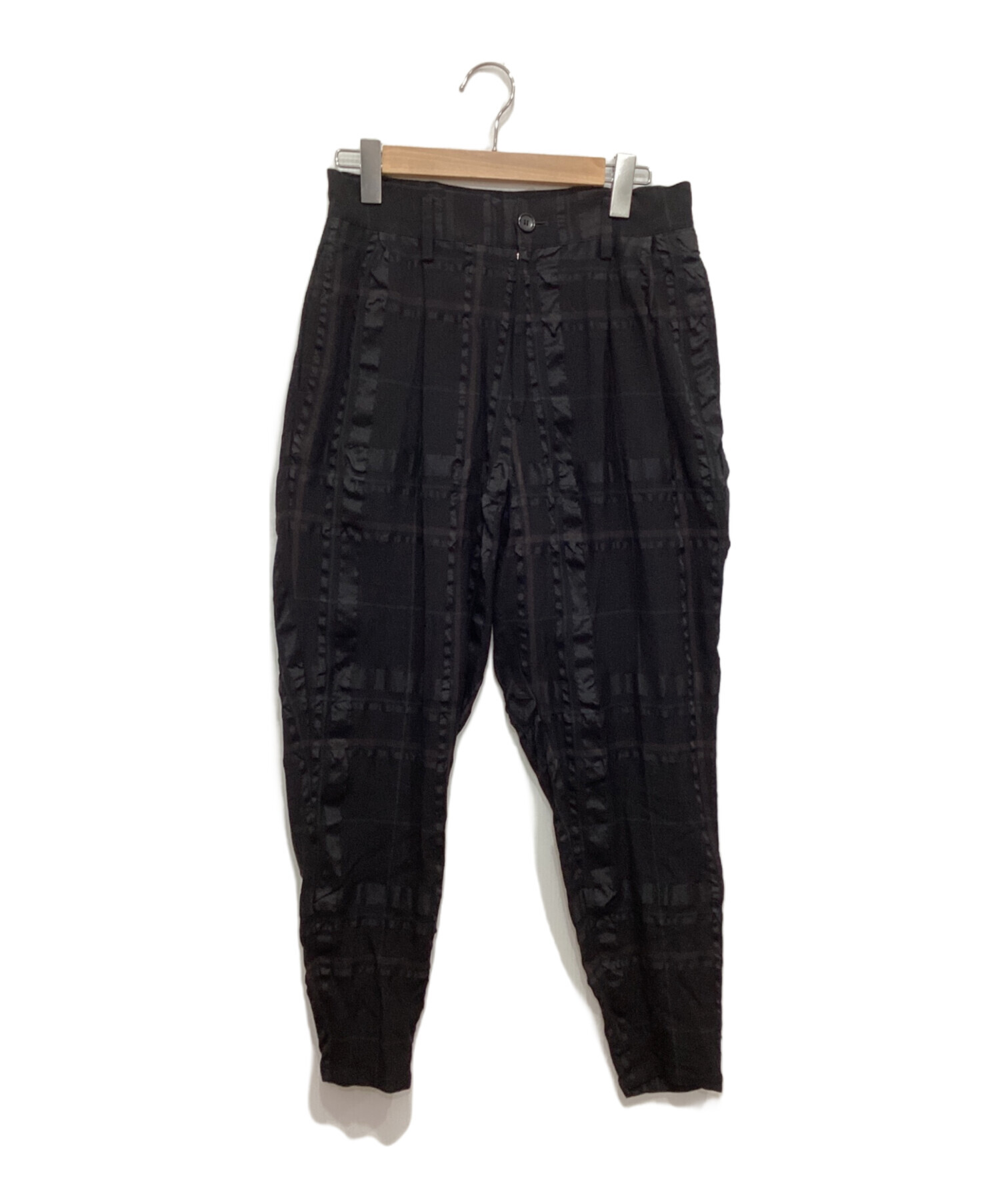 中古・古着通販】LIMI feu (リミフゥ) チェックパンツ ブラック サイズ