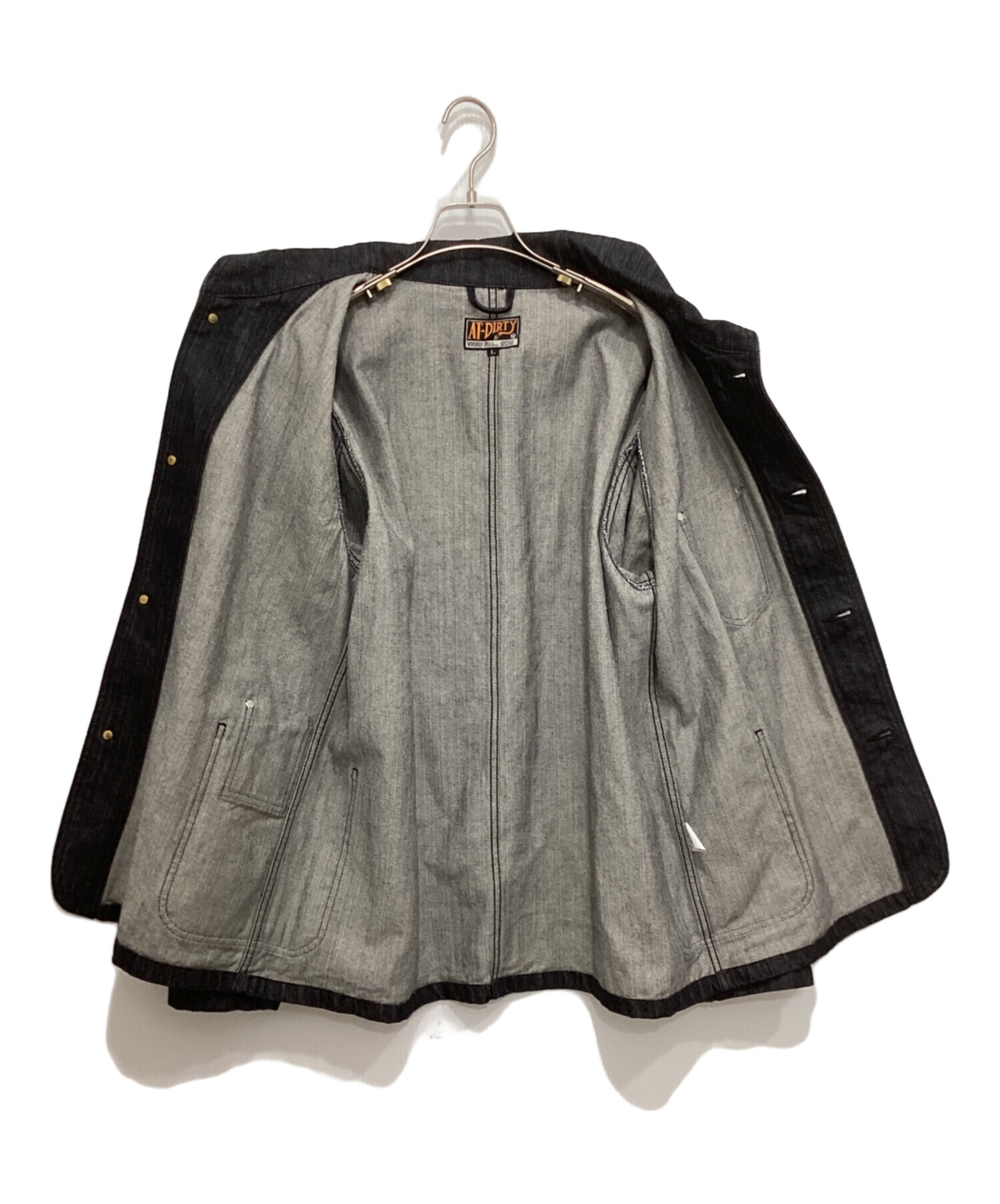 中古・古着通販】AT-DIRTY (アットダーティ) WORKERS JACKET /デニム 