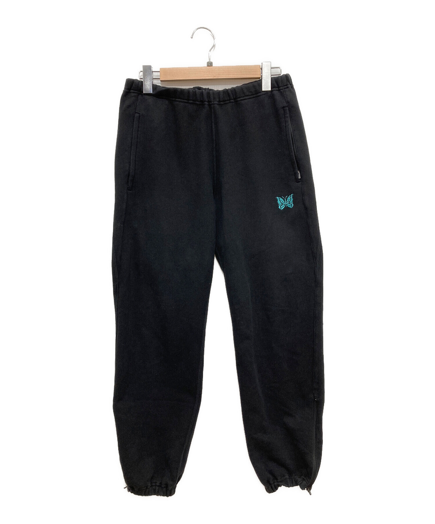 中古・古着通販】Needles (ニードルズ) ZIPPED SWEAT PANTS ブラック