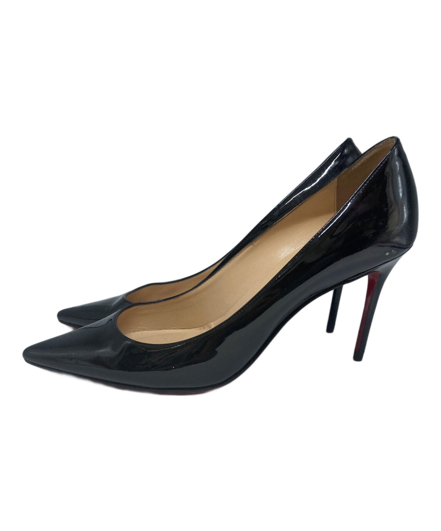 【美品】Christian Louboutin ブラック ハイヒール24.5 中古・古着通販】Christian Louboutin (クリスチャン・ルブタン
