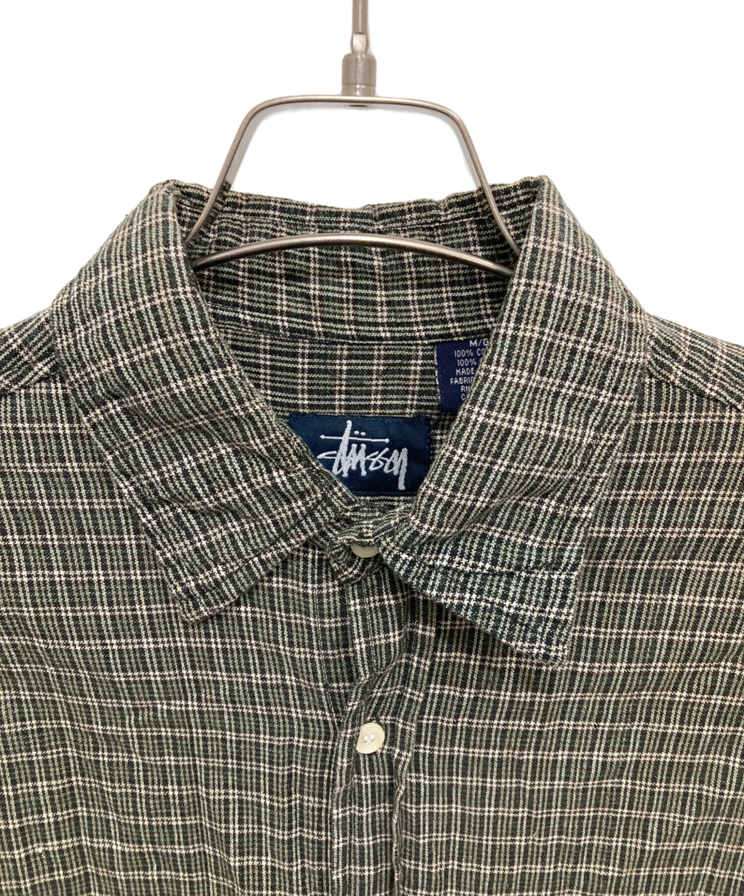 中古・古着通販】stussy (ステューシー) 90s 半袖チェックシャツ