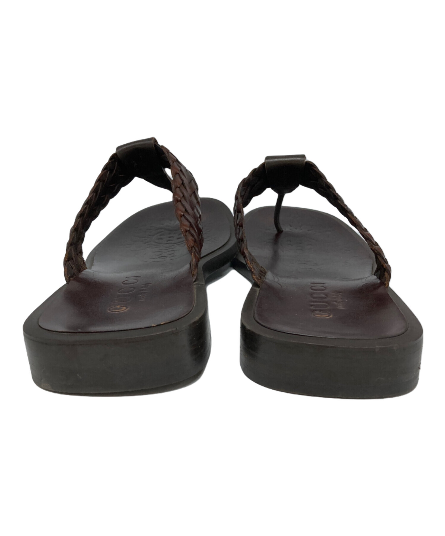 中古・古着通販】GUCCI PLUS (グッチ プラス) レザーサンダル ブラウン