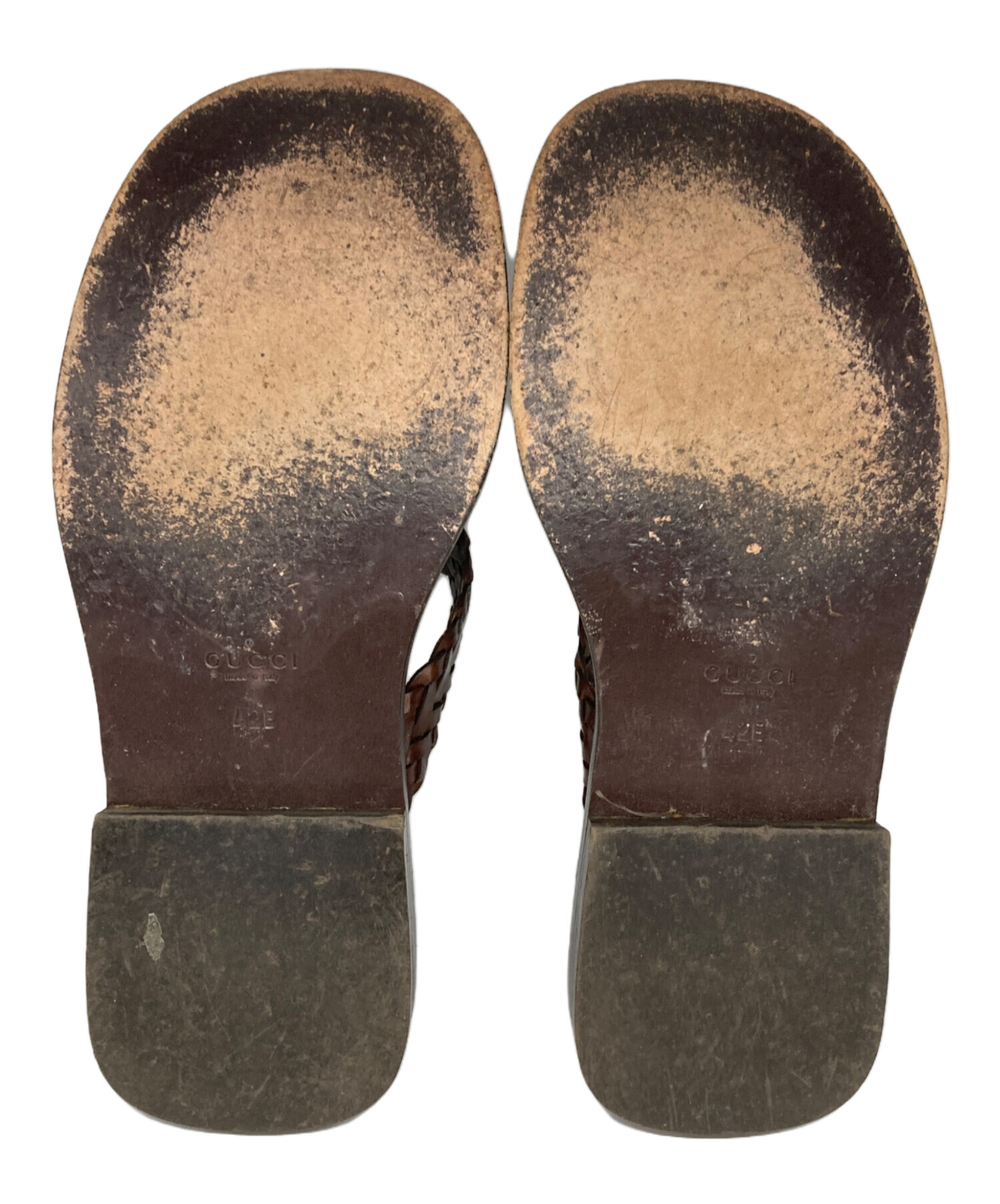 中古・古着通販】GUCCI PLUS (グッチ プラス) レザーサンダル ブラウン