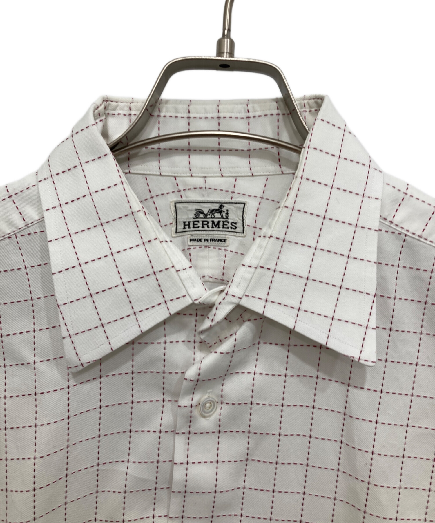 中古・古着通販】HERMES (エルメス) セリエボタンシャツ ホワイト