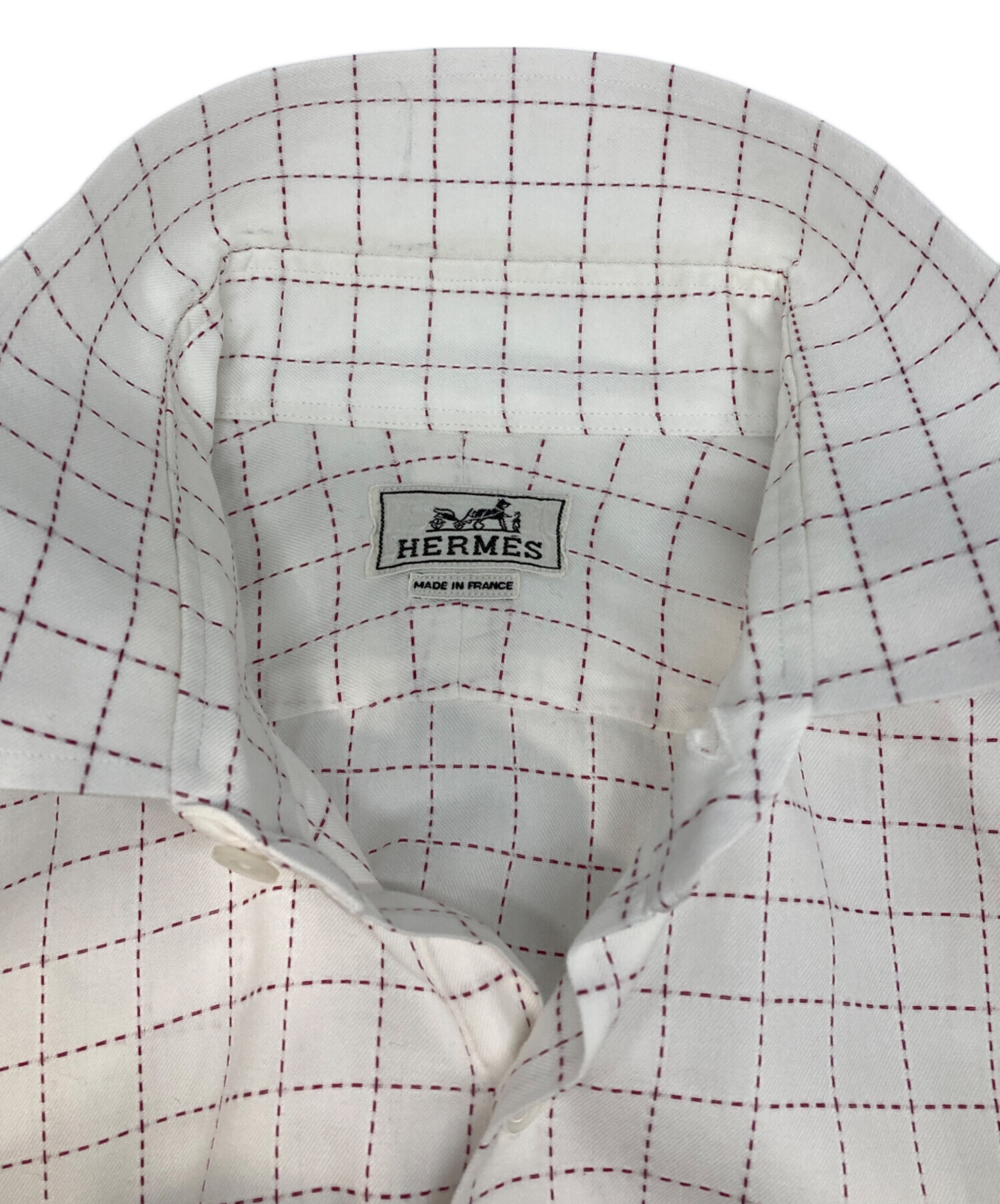 中古・古着通販】HERMES (エルメス) セリエボタンシャツ ホワイト