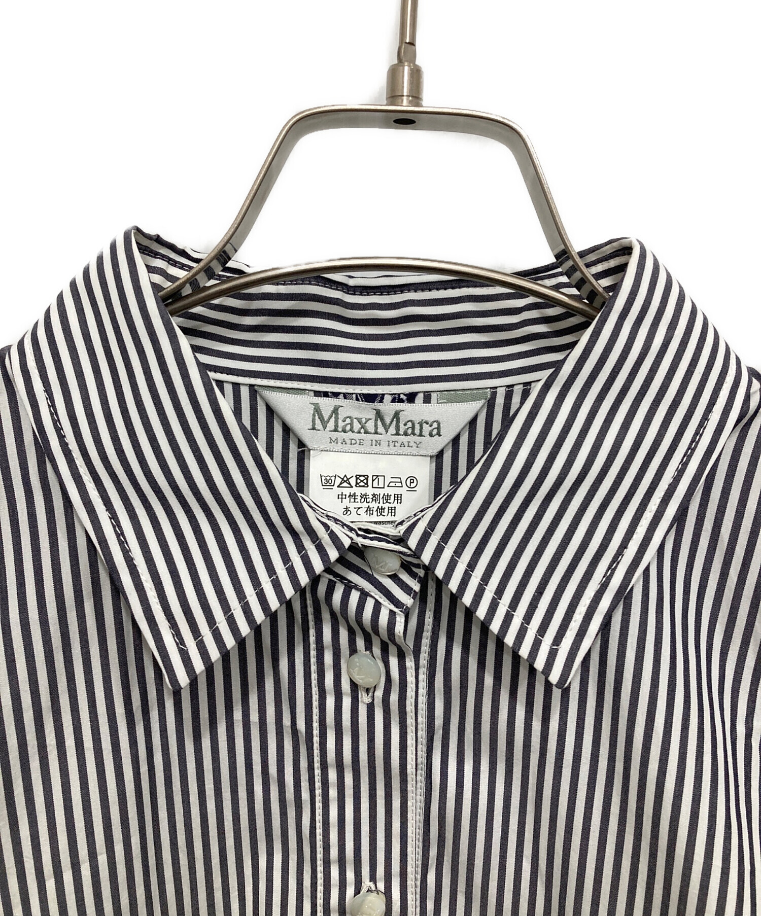 中古・古着通販】MaxMara (マックスマーラ) ストライプシャツ