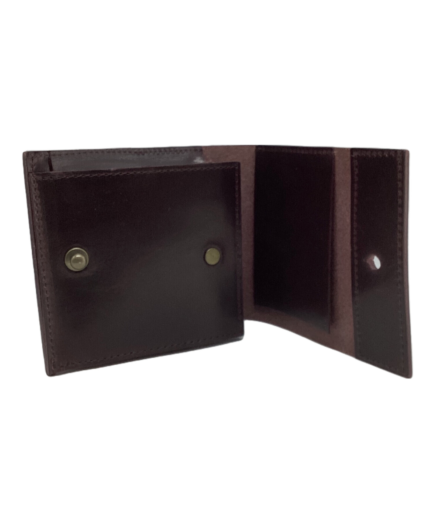 中古・古着通販】m+ (エムピウ) ピアストラ2/2つ折り財布 ブラック