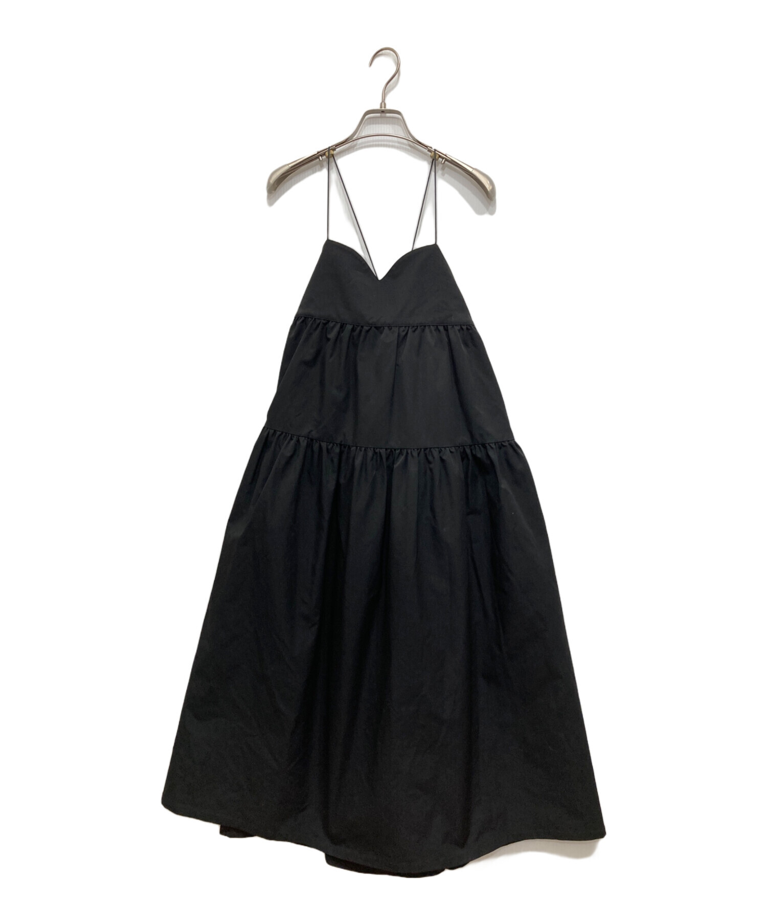 美品！！＊アンミヌ：サイズF：ネイビー色のワンピース：ゆったりシルエット＊ 中古・古着通販】UNMINOU (アンミヌ) ハートキャミソールワンピース