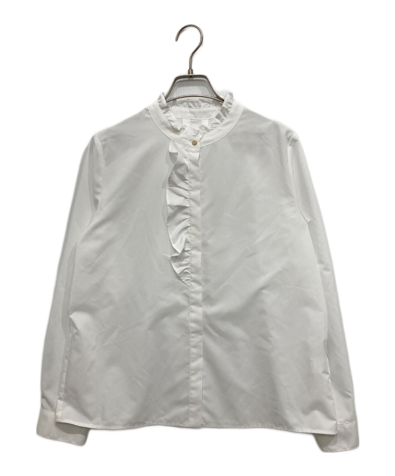 グリーンレーベルリラクシング✨フリル ディテール ブラウス 白タグ付き UNITED ARROWS green label relaxing｜フリル ディテール ブラウス