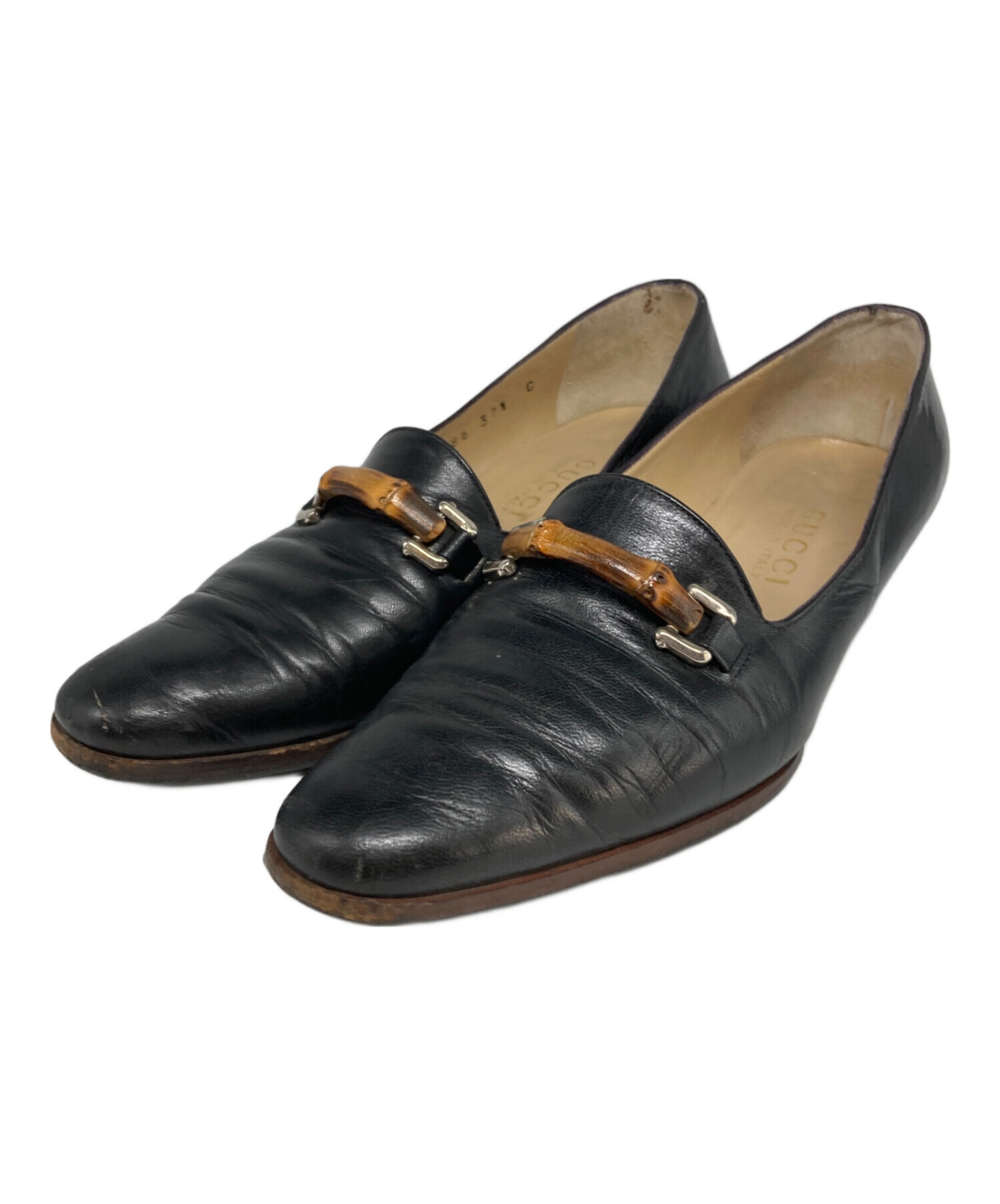 GUCCI グッチ/ローファー/181797/Bランク/82【中古】 中古・古着通販】GUCCI (グッチ) 90'sバンブービットローファー