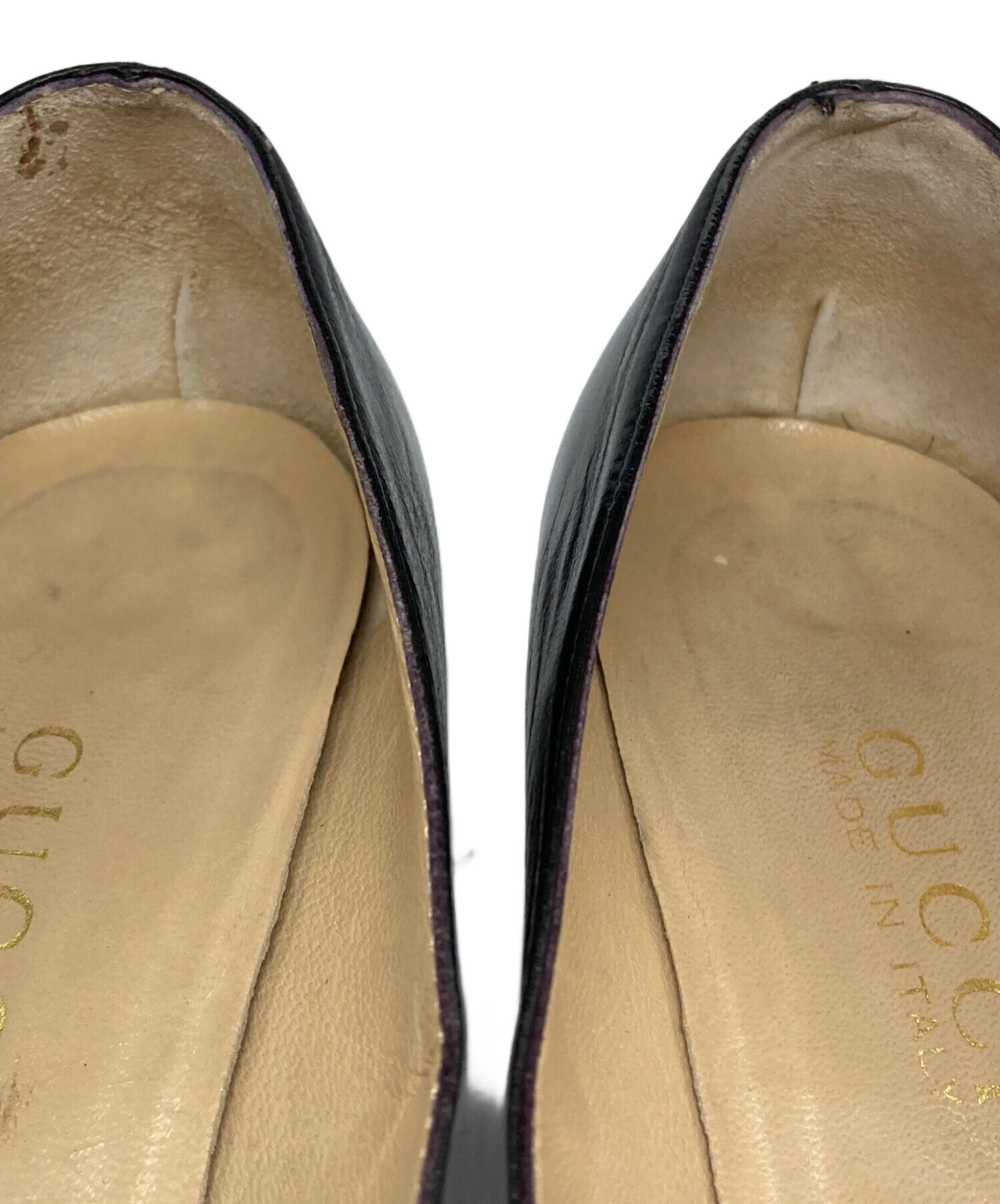 GUCCI グッチ バンブー レディース ローファー ホワイト 37 1/2C GUCCI