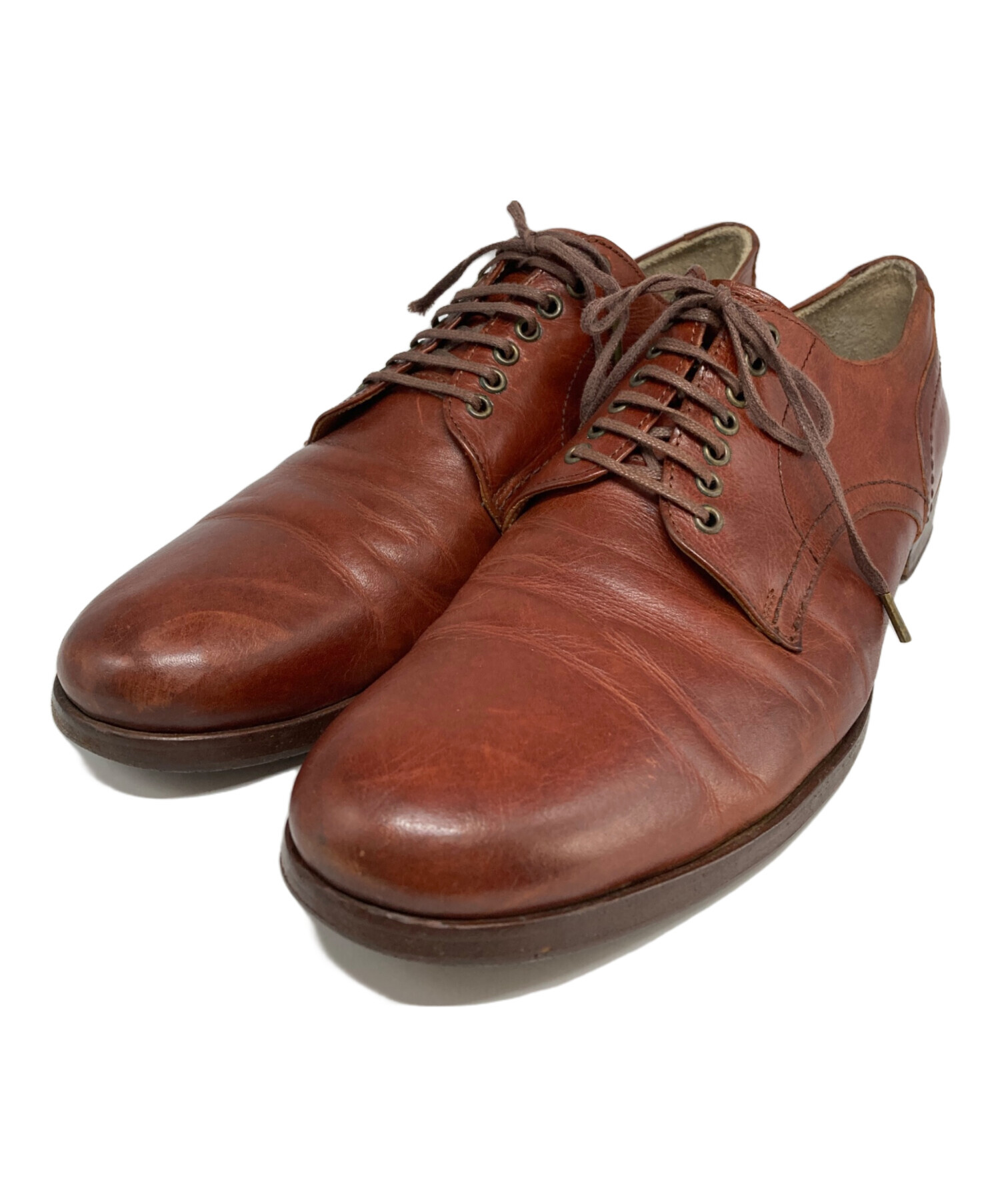 中古・古着通販】chausser (ショセ) プレーントゥシューズ ブラウン 