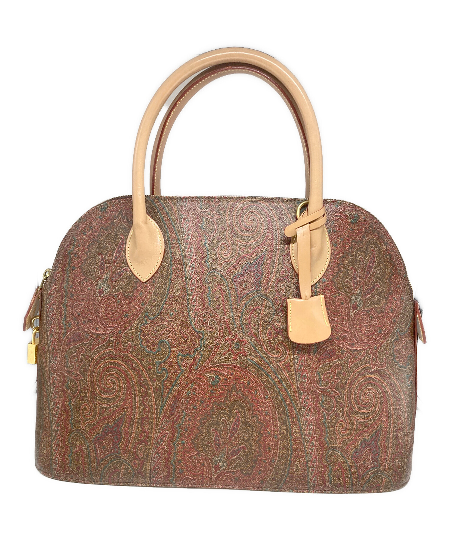 中古・古着通販】ETRO (エトロ) ペイズリー柄ハンドバッグ ブラウン 