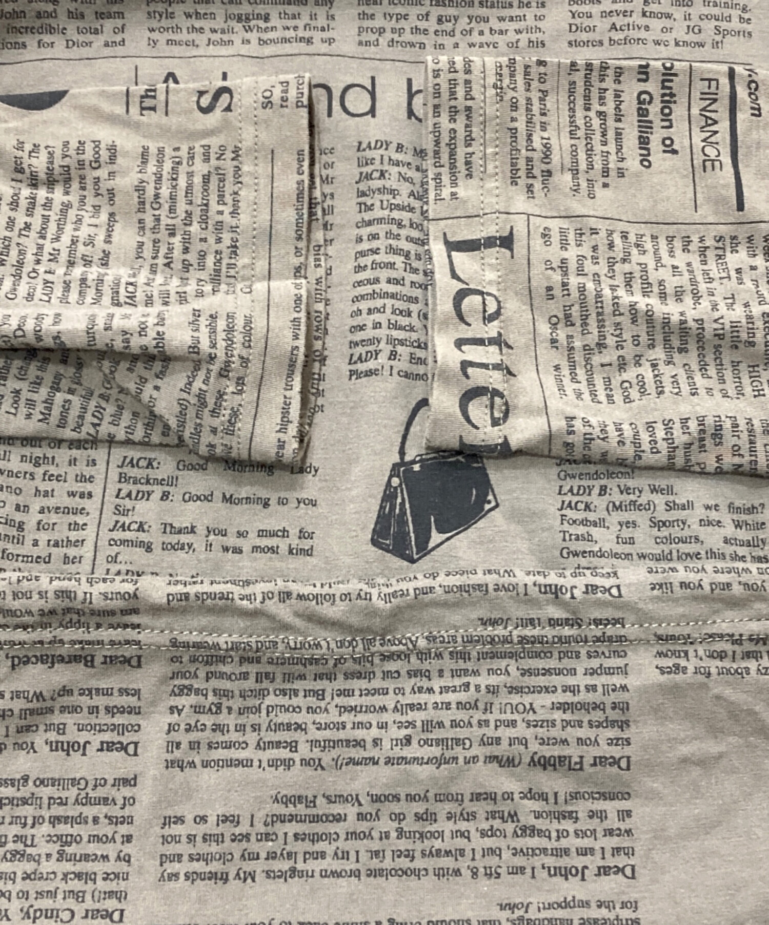 Galliano 新聞プリント パーカー JOHN GALLIANO newspaper pattern hoodie | NOIR ONLINE