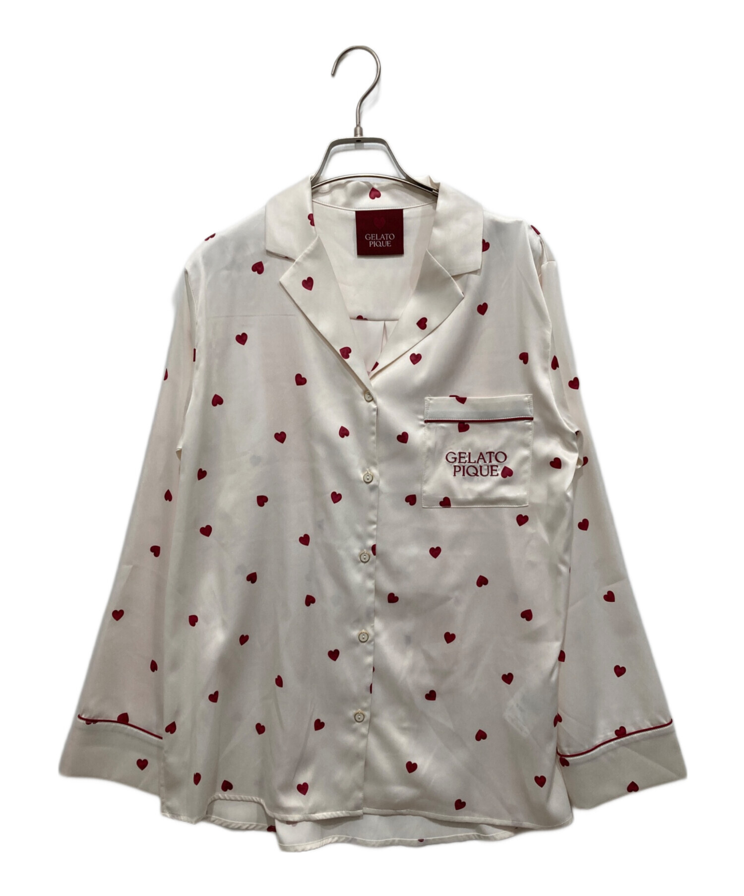 【gelato pique】 hart collection 上下セット 中古・古着通販】gelato pique (ジェラートピケ) ハート柄サテン