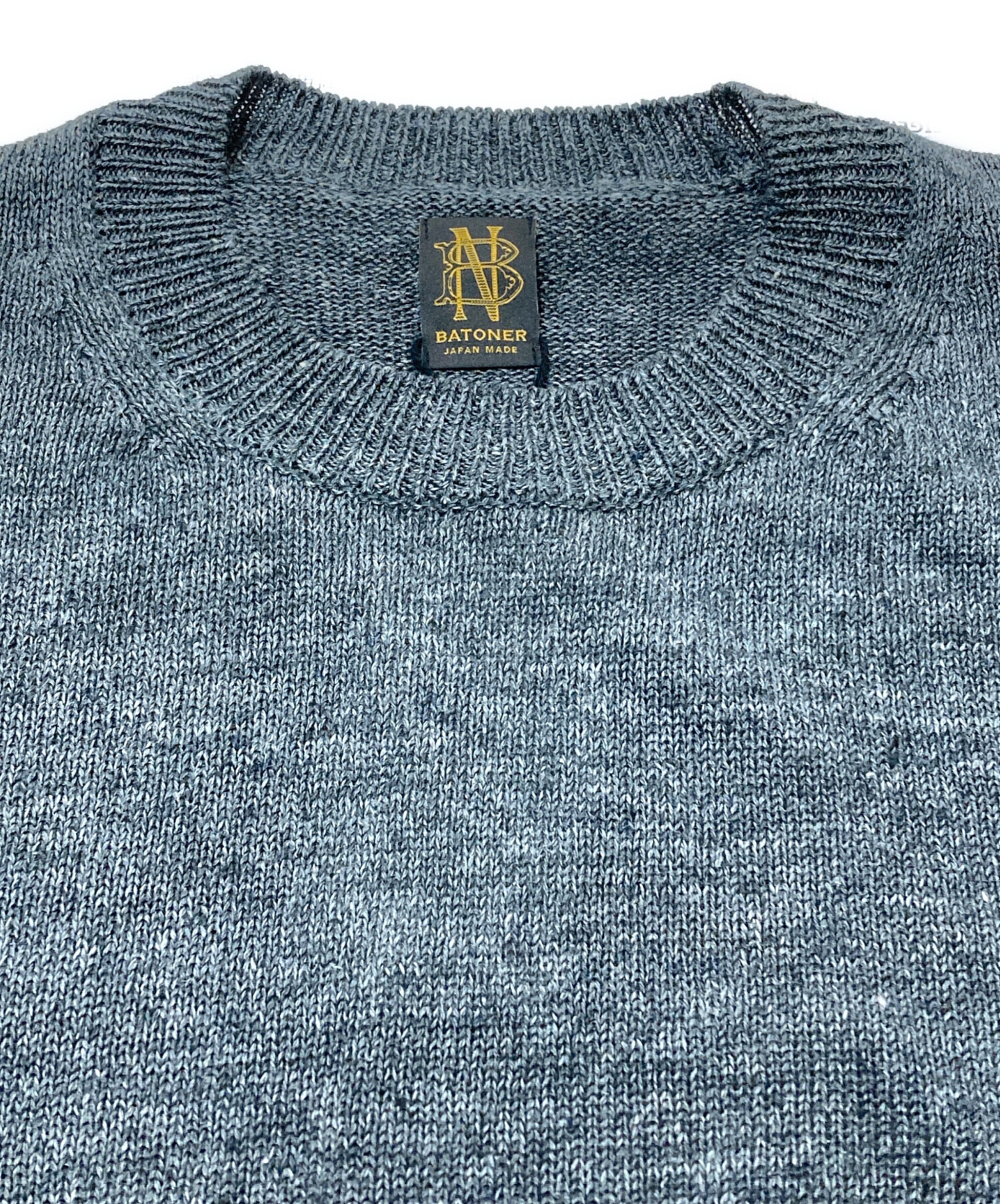 中古・古着通販】BATONER (バトナ―) WASHED HIGH COUNT LINEN CREW
