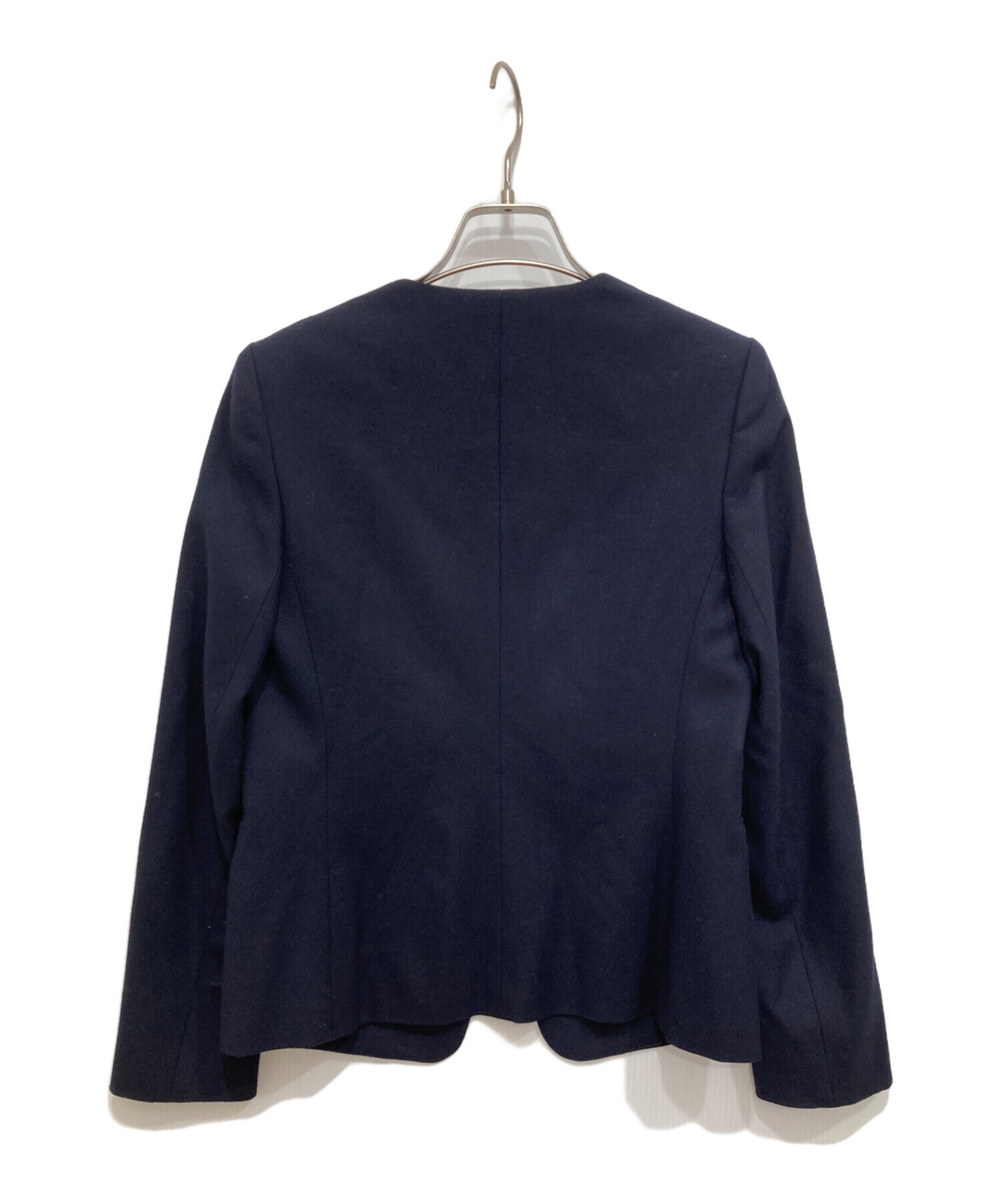 極美品 セオリーリュクス EXECUTIVE テーラードジャケット 42 紺 中古・古着通販】theory luxe (セオリーリュクス) ノーカラー
