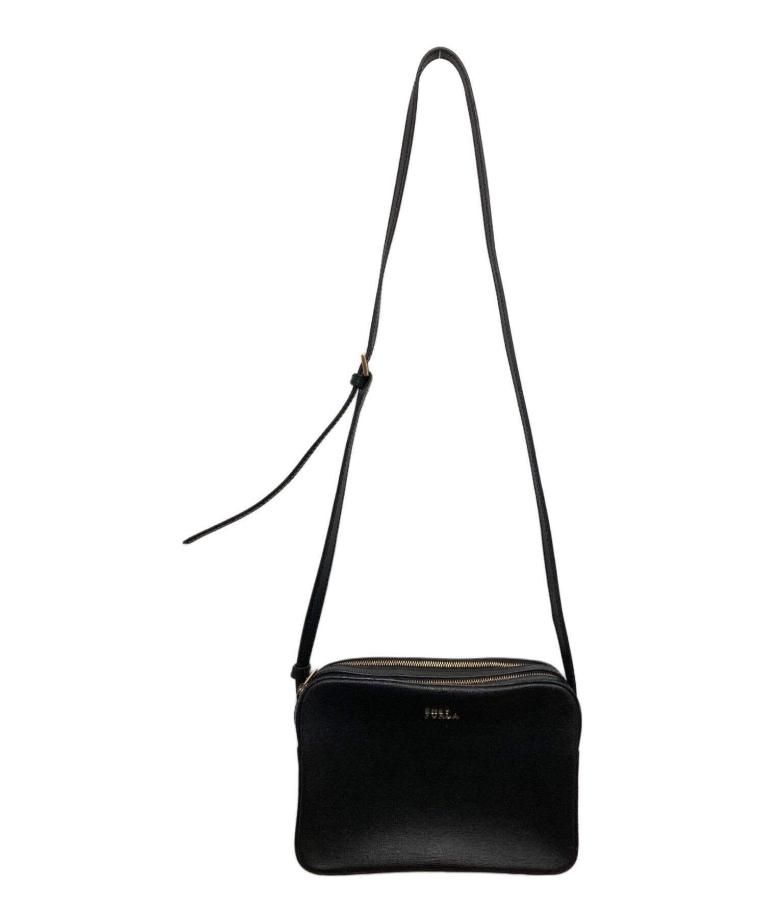 〈ﾌﾙﾗ〉ショルダーバッグ【未使用品】 中古・古着通販】FURLA (フルラ) チェーンショルダーバッグ ブラック