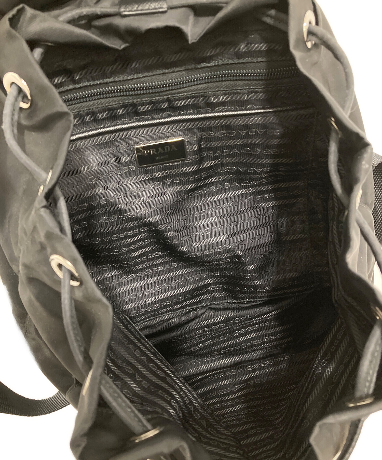 中古・古着通販】PRADA (プラダ) VELA/ナイロンリュック ブラック