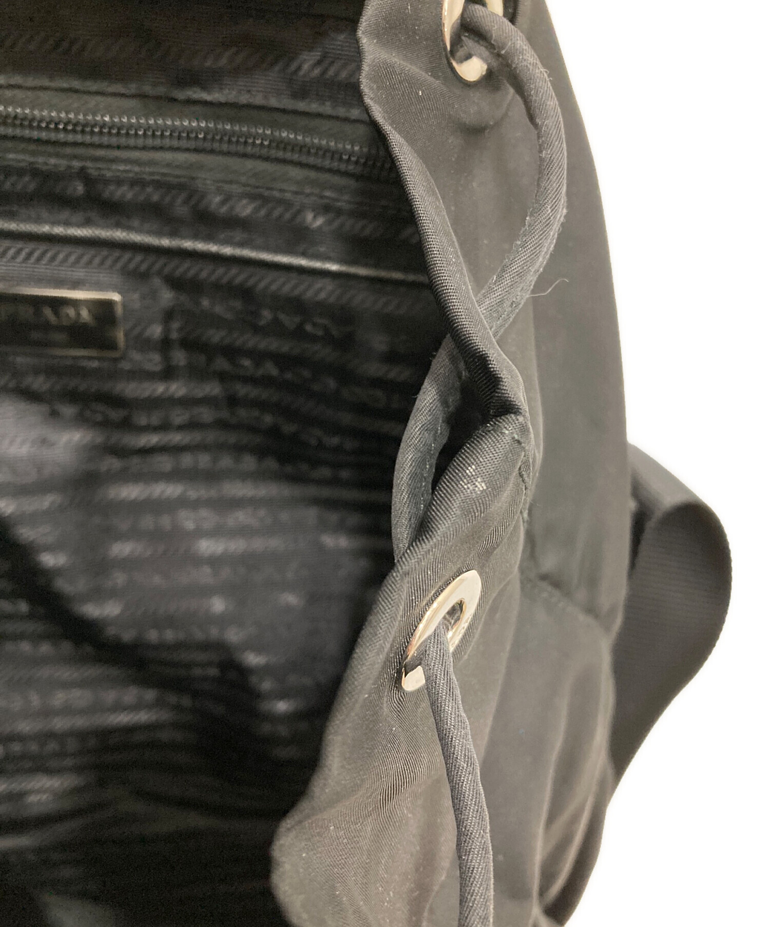 中古・古着通販】PRADA (プラダ) VELA/ナイロンリュック ブラック