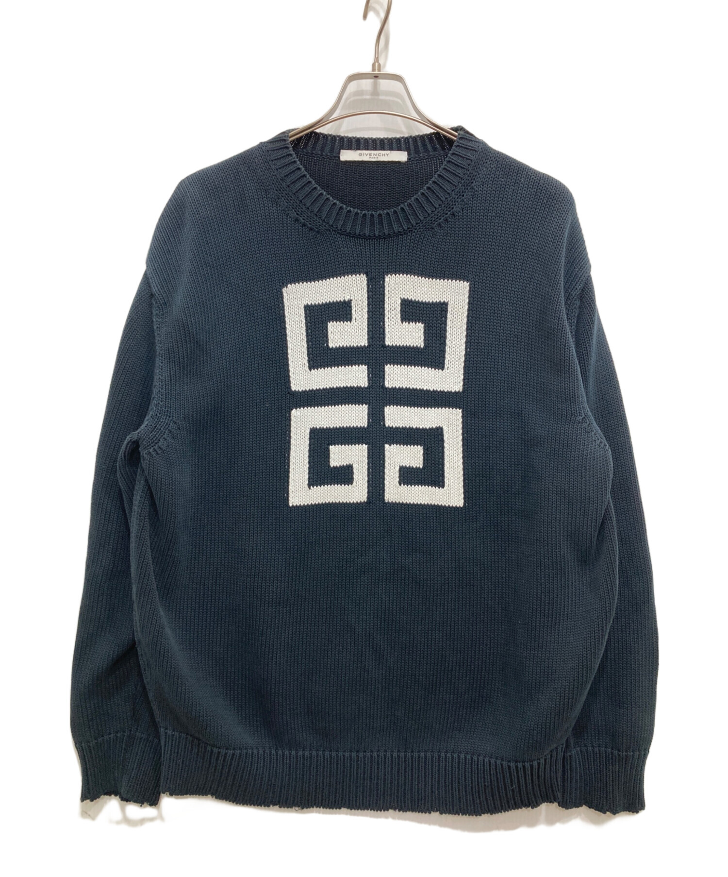中古・古着通販】GIVENCHY (ジバンシィ) 4Gロゴニット ブラック サイズ 