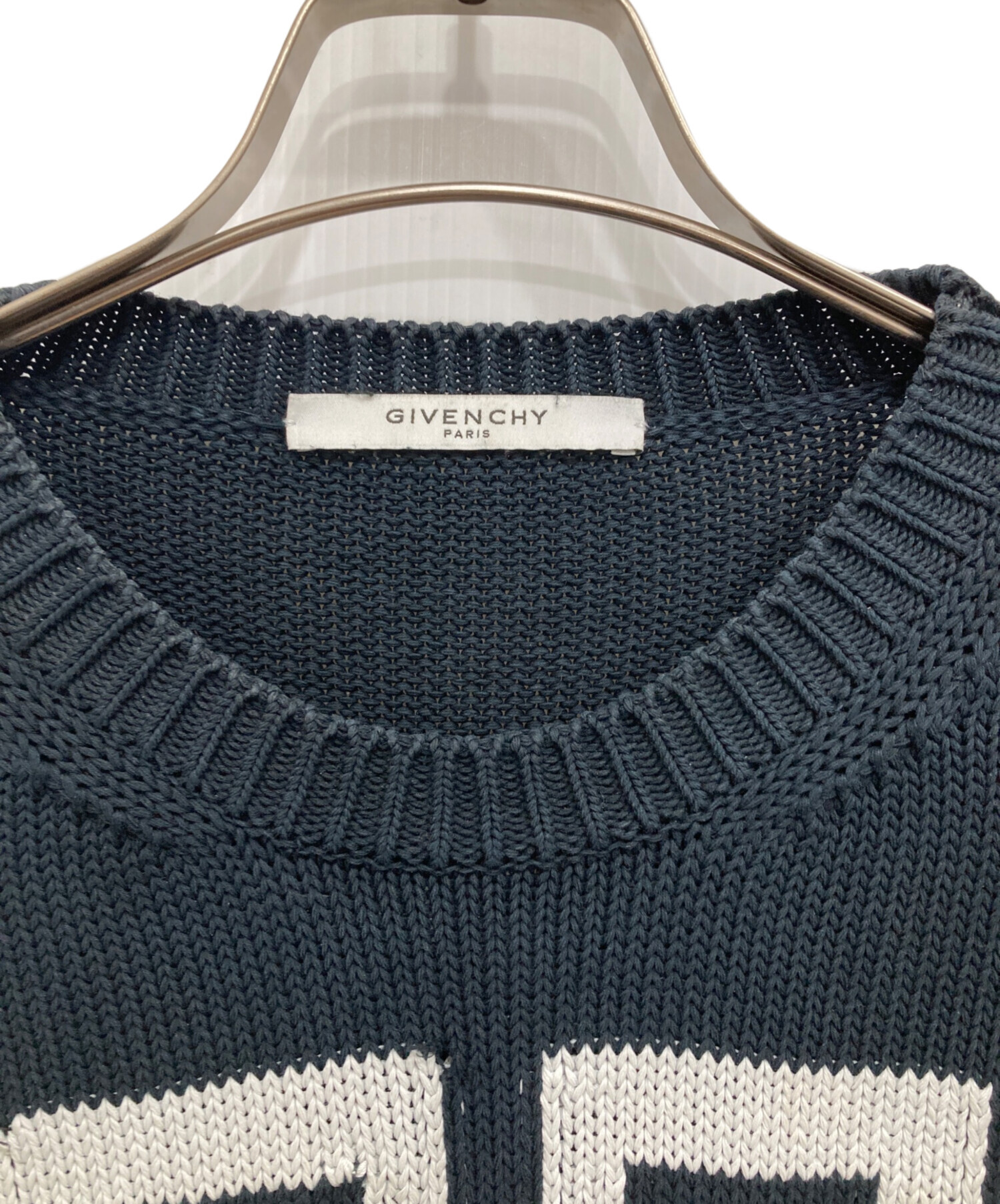 中古・古着通販】GIVENCHY (ジバンシィ) 4Gロゴニット ブラック サイズ 