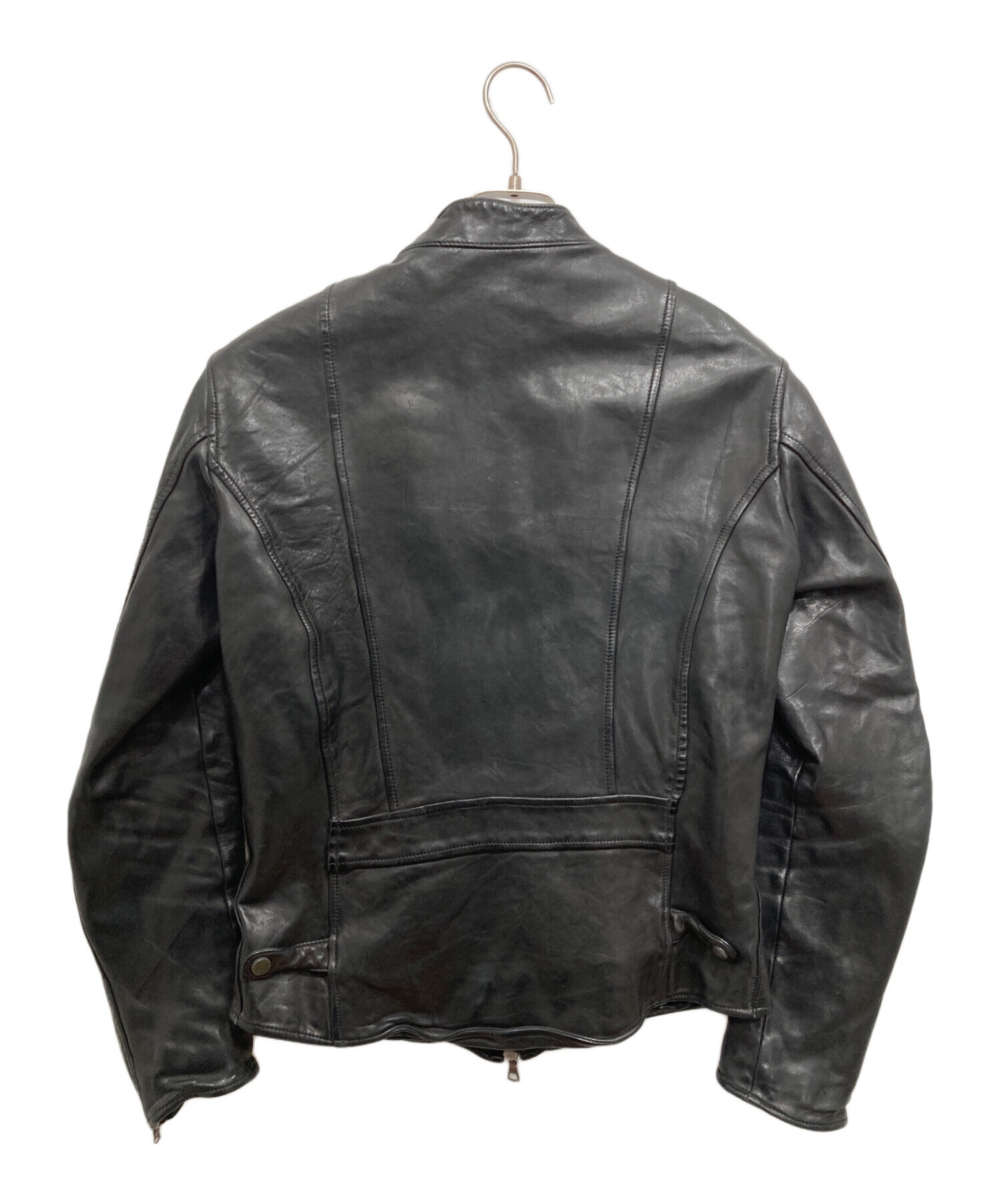 中古・古着通販】FAKTOR (ファクター) レザージャケット ブラック