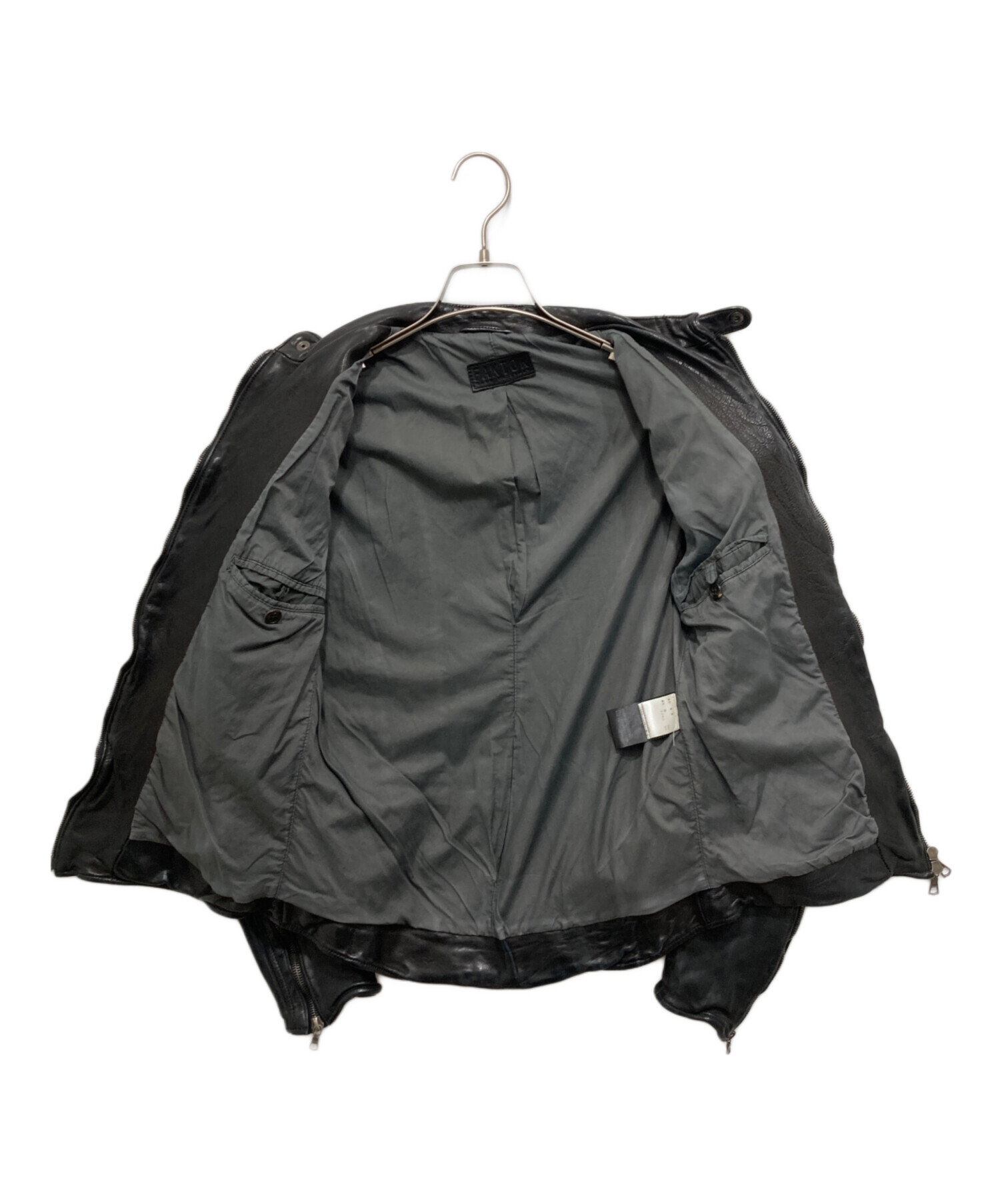 中古・古着通販】FAKTOR (ファクター) レザージャケット ブラック