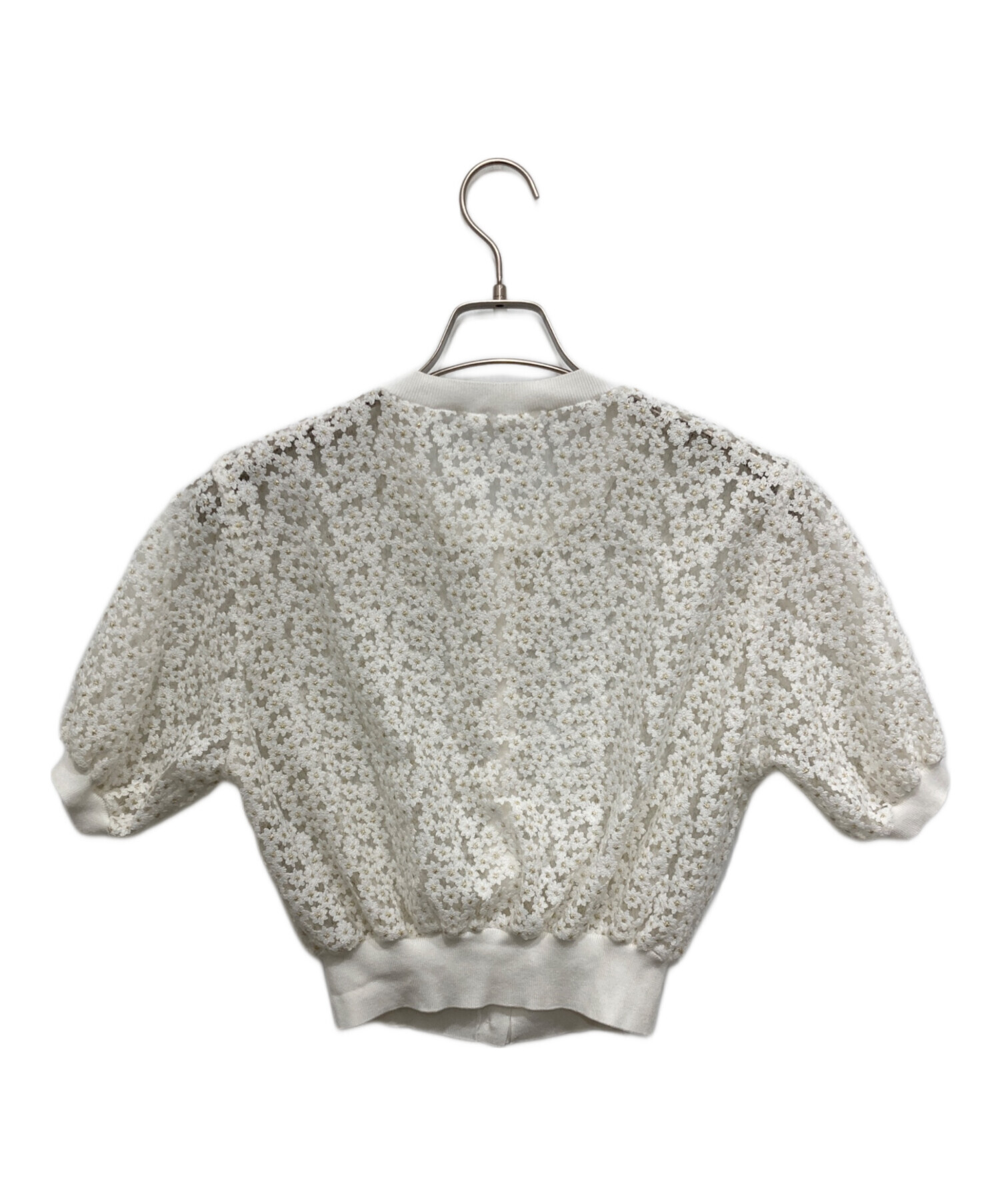 【美品】ジャスグリッティー ミニブーケ カーディガン ニット 中古・古着通販】JUSGLITTY (ジャスグリッティー) ミニブーケ