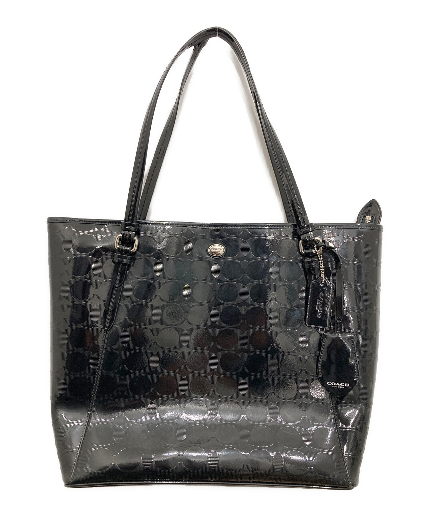 新品 高級感のエナメル素材✨ COACH コーチ ショルダーバッグ コーチ 