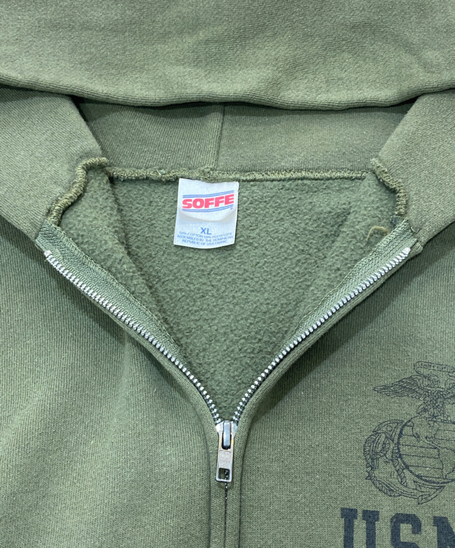 中古・古着通販】SOFFE (ソフィー) ジップパーカー カーキ サイズ:XL