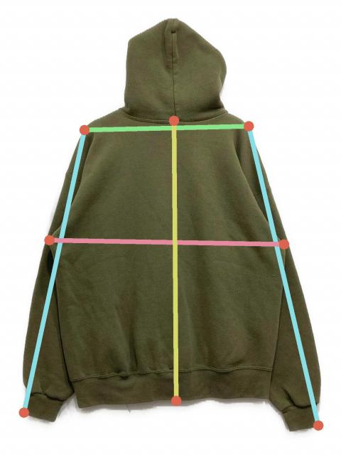 中古・古着通販】SOFFE (ソフィー) ジップパーカー カーキ サイズ:XL