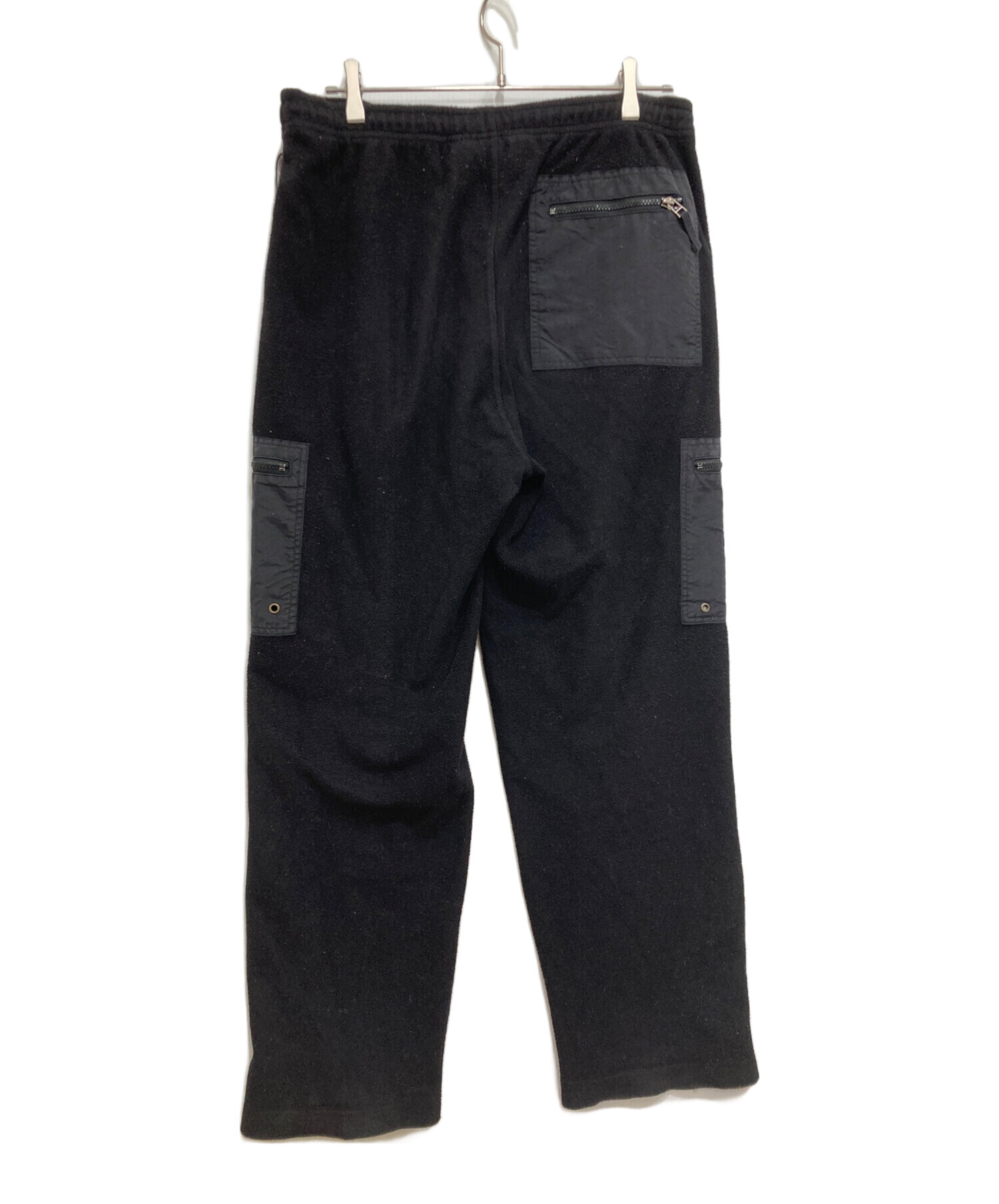 ［古着］Stussy ステューシー ブラック カーゴパンツ 中古・古着通販】stussy (ステューシー) フリースカーゴパンツ