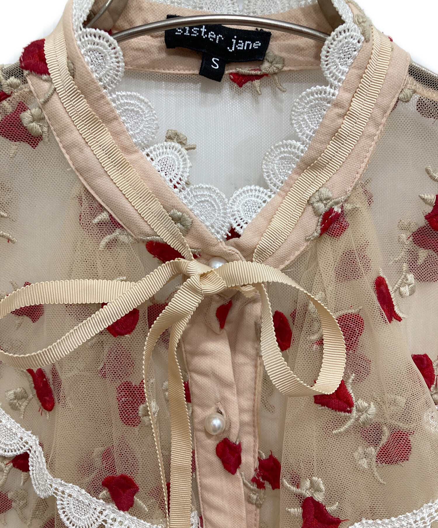 中古・古着通販】Sister Jane (シスタージェーン) 刺繍半袖シアー